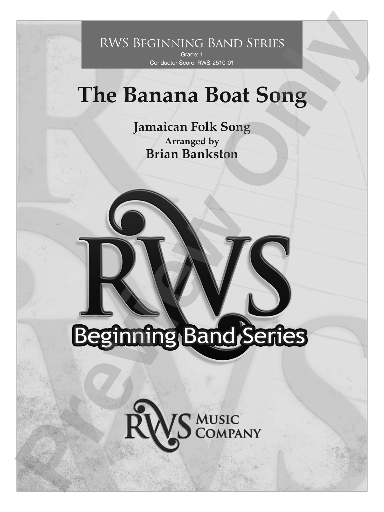 The Banana Boat Song: Concert Band Conductor Score & Parts