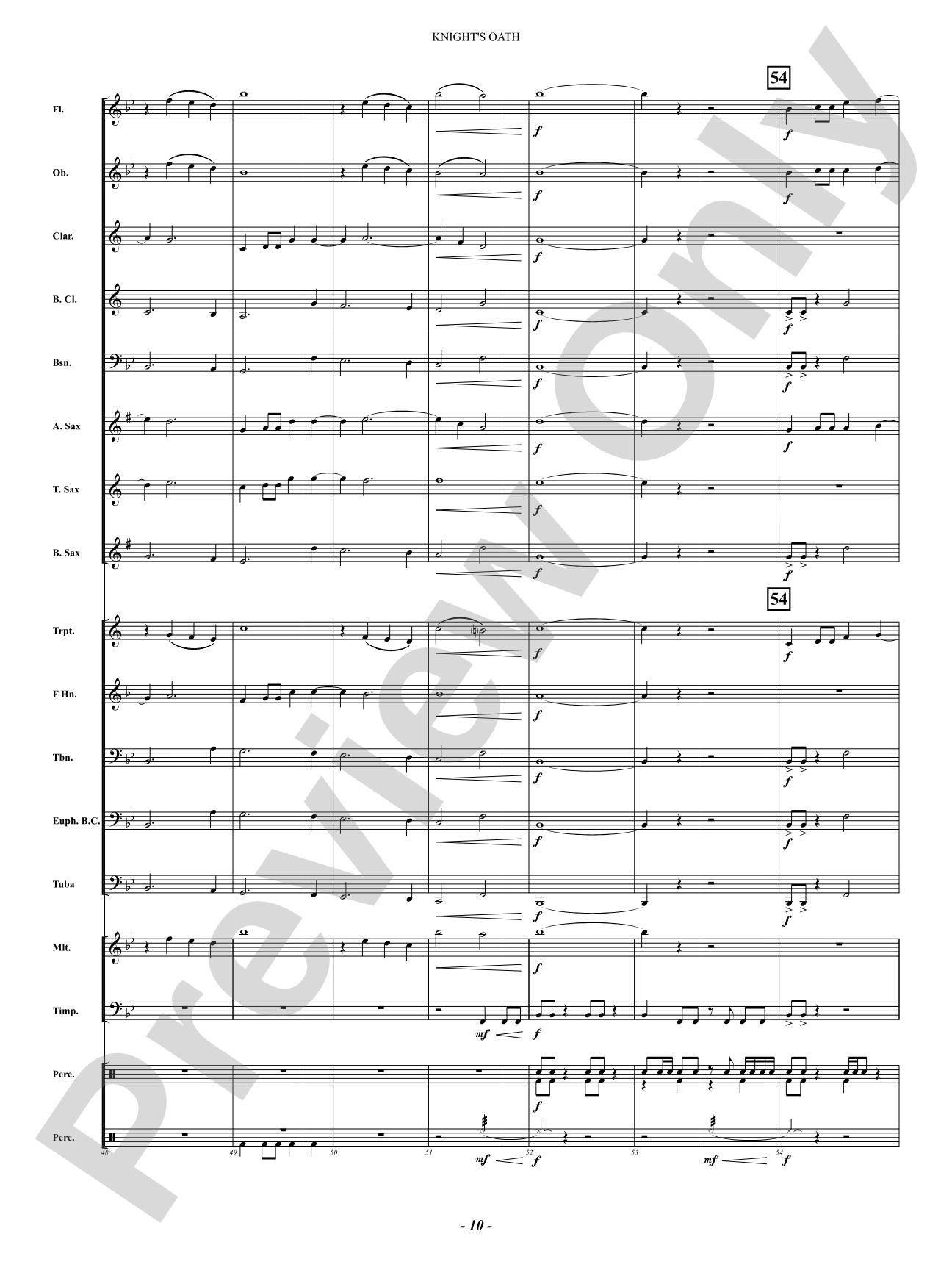 Knight's Oath: Concert Band Conductor Score & Parts