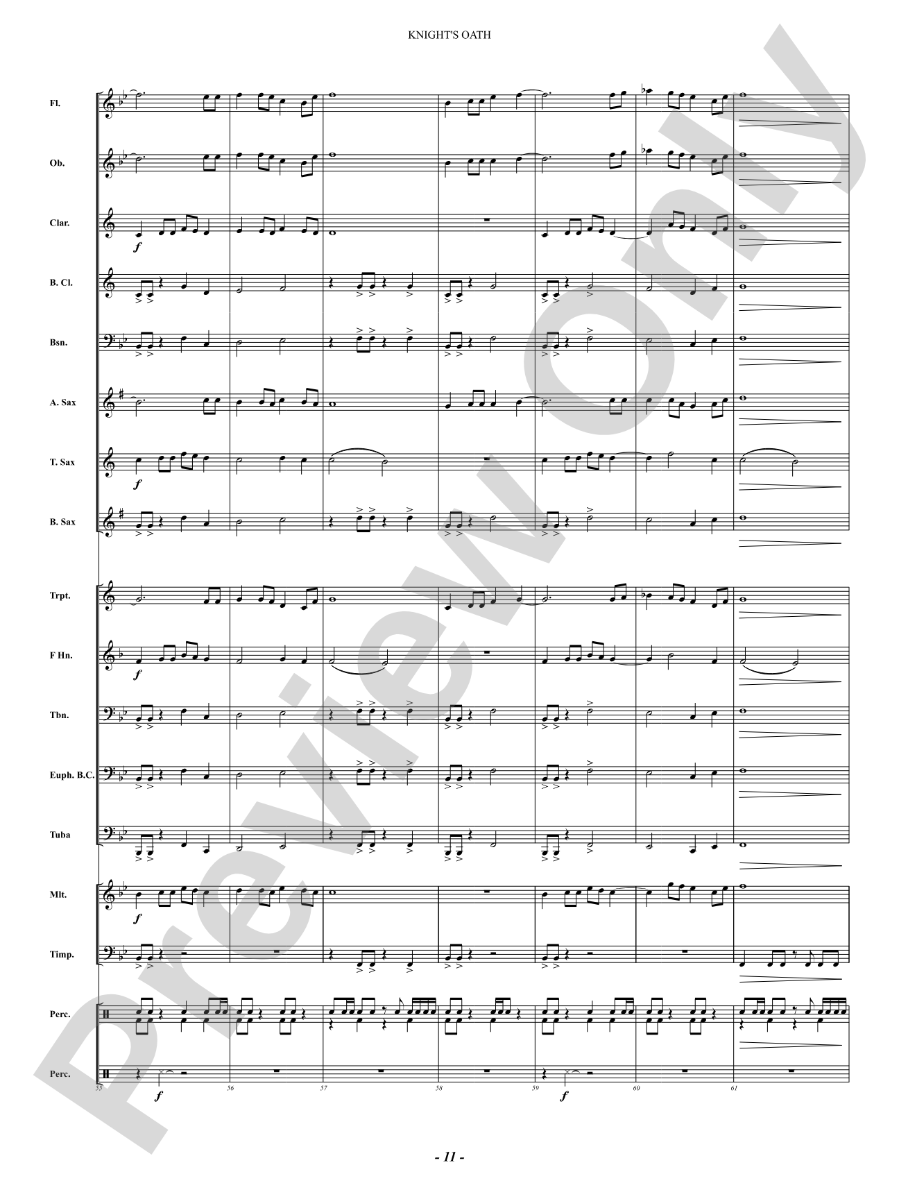 Knight's Oath: Concert Band Conductor Score & Parts