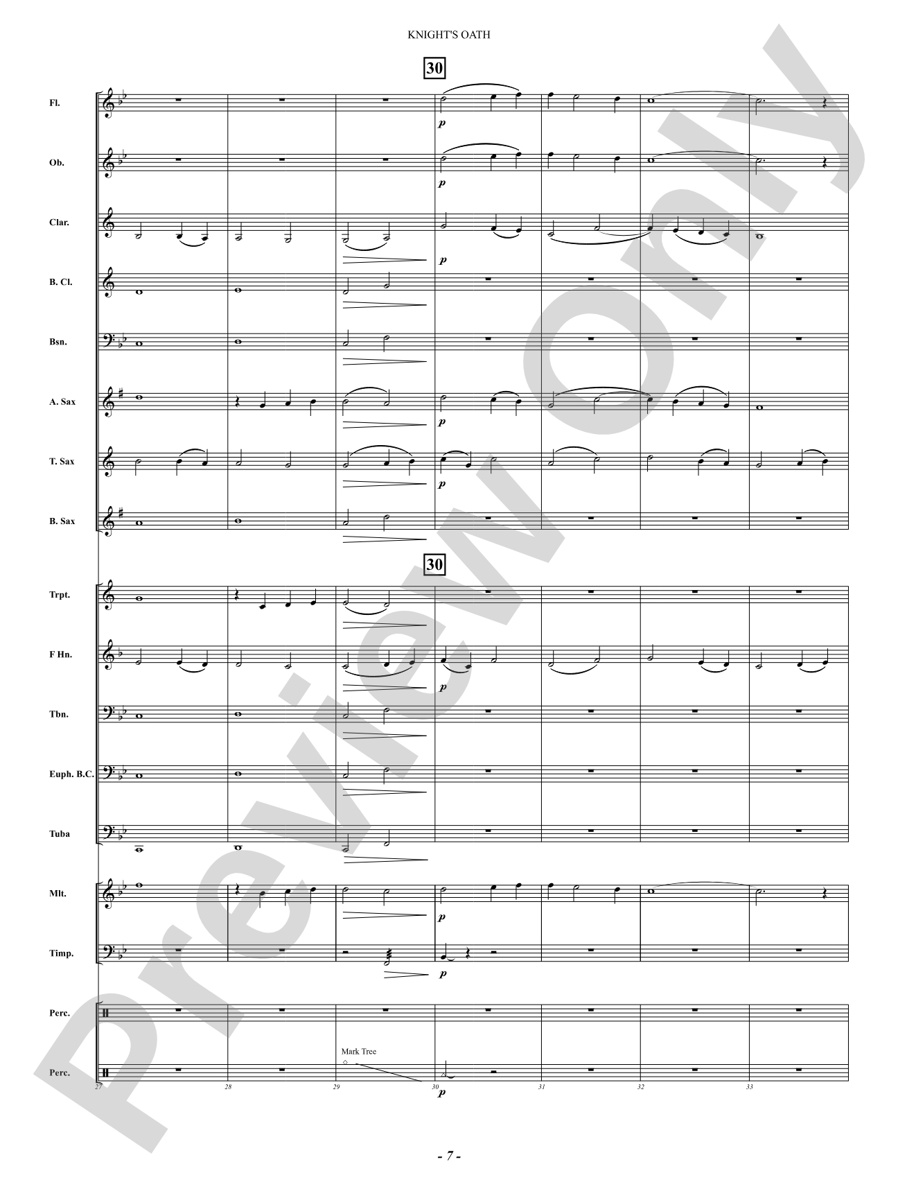 Knight's Oath: Concert Band Conductor Score & Parts