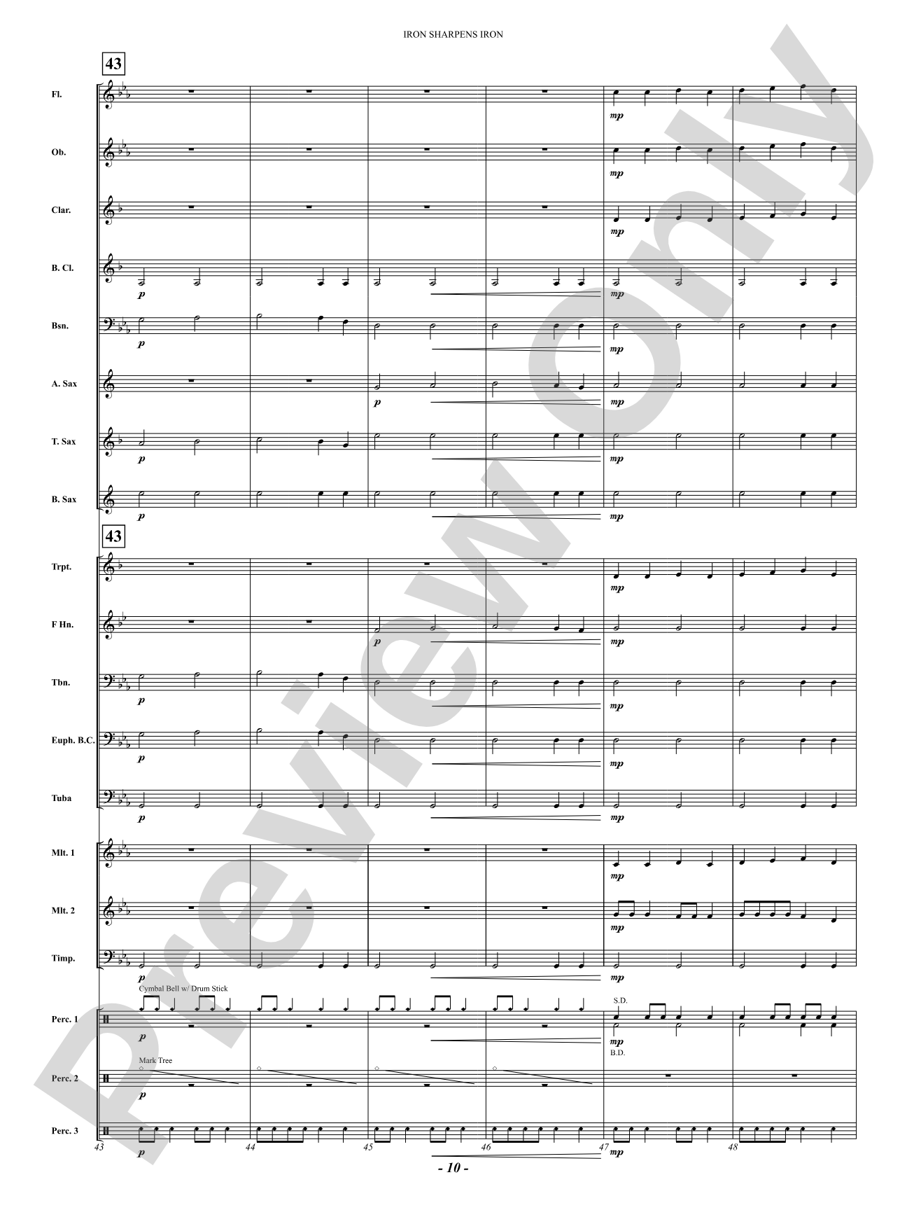 Iron Sharpens Iron: Concert Band Conductor Score & Parts