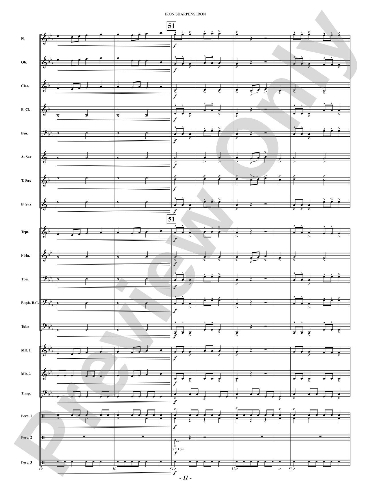 Iron Sharpens Iron: Concert Band Conductor Score & Parts