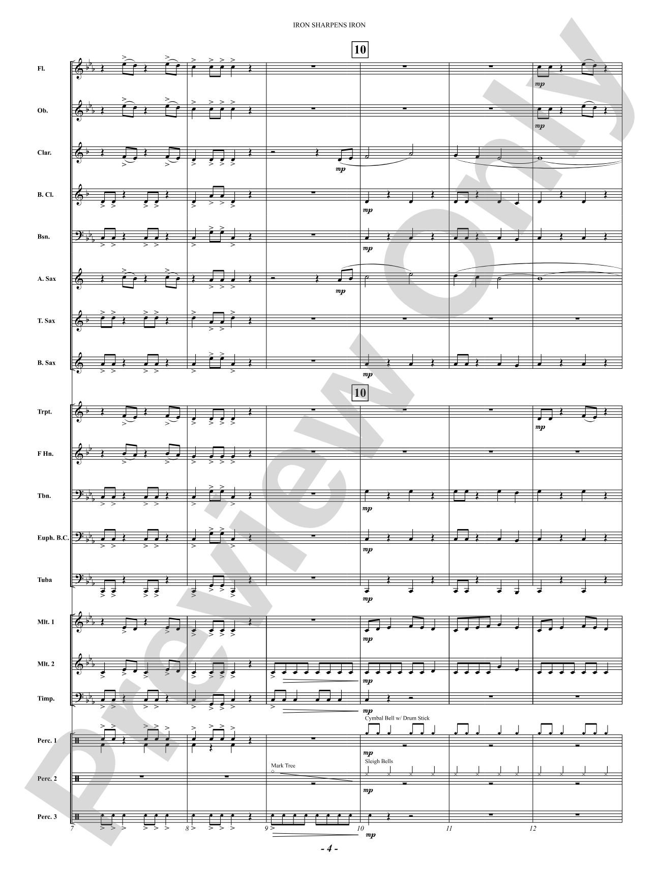 Iron Sharpens Iron: Concert Band Conductor Score & Parts