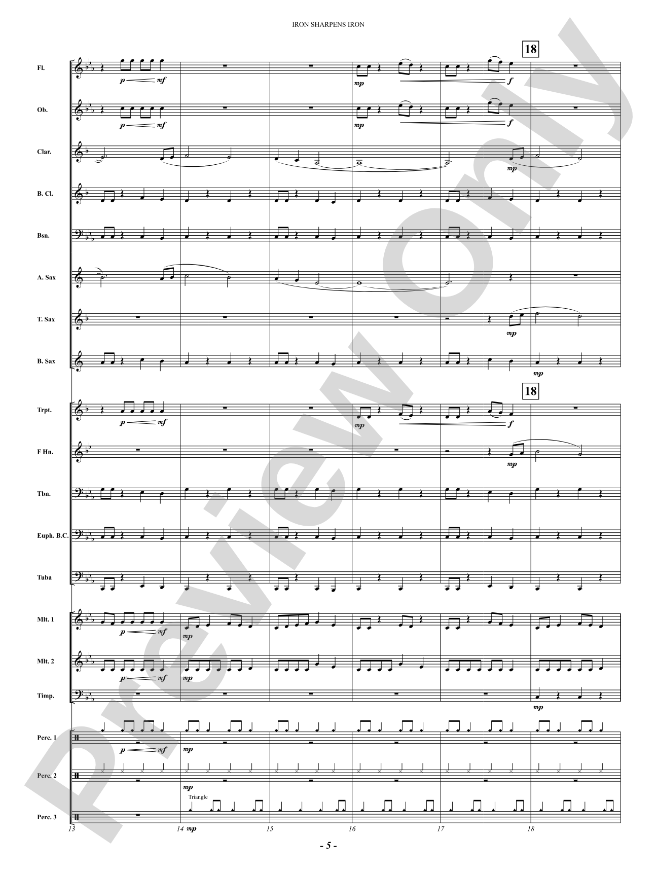 Iron Sharpens Iron: Concert Band Conductor Score & Parts