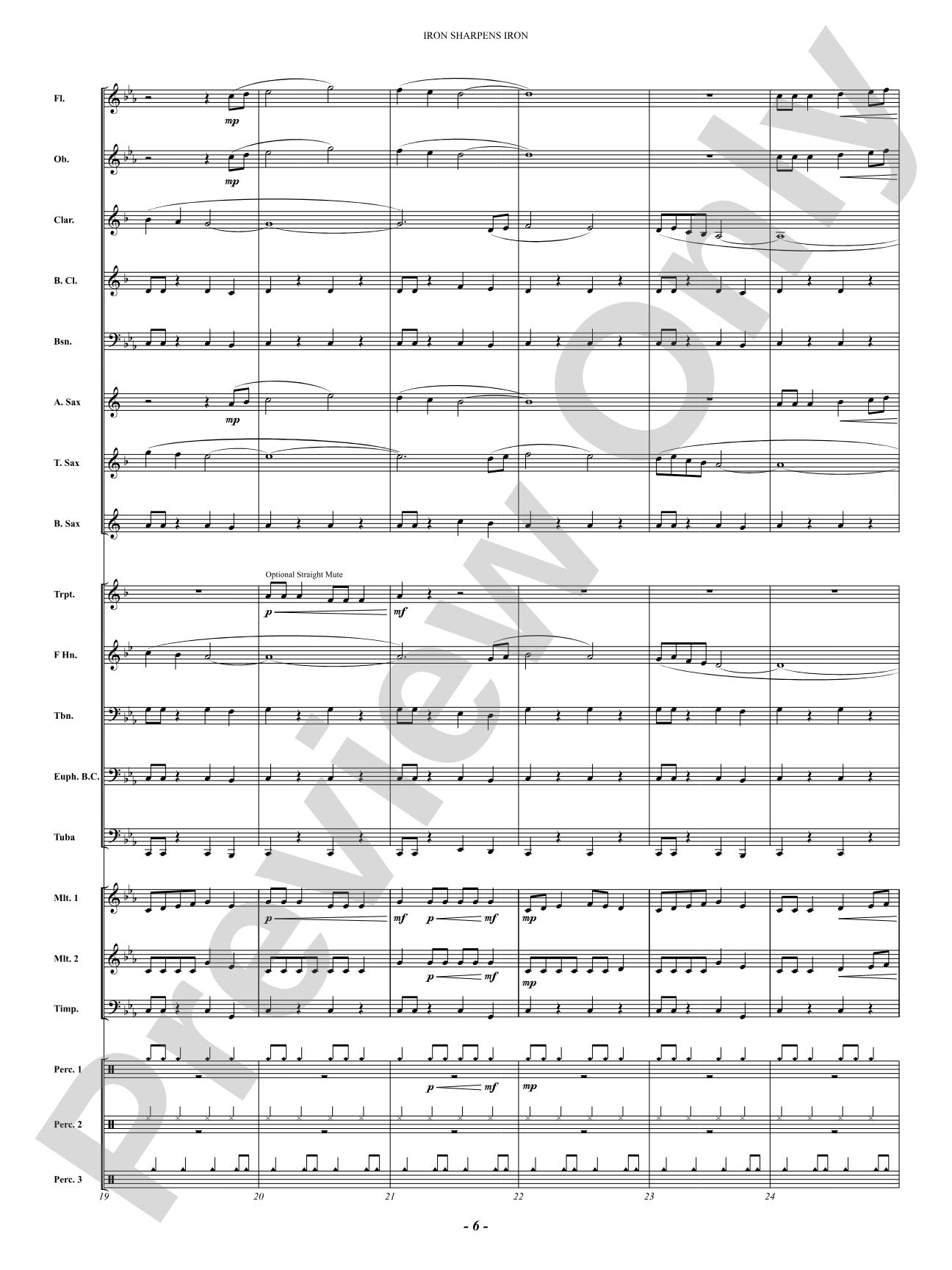 Iron Sharpens Iron: Concert Band Conductor Score & Parts