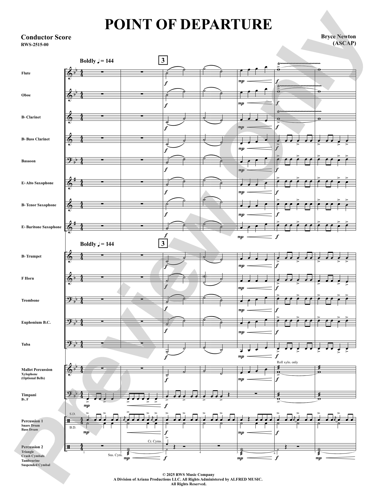 Point of Departure: Concert Band Conductor Score & Parts