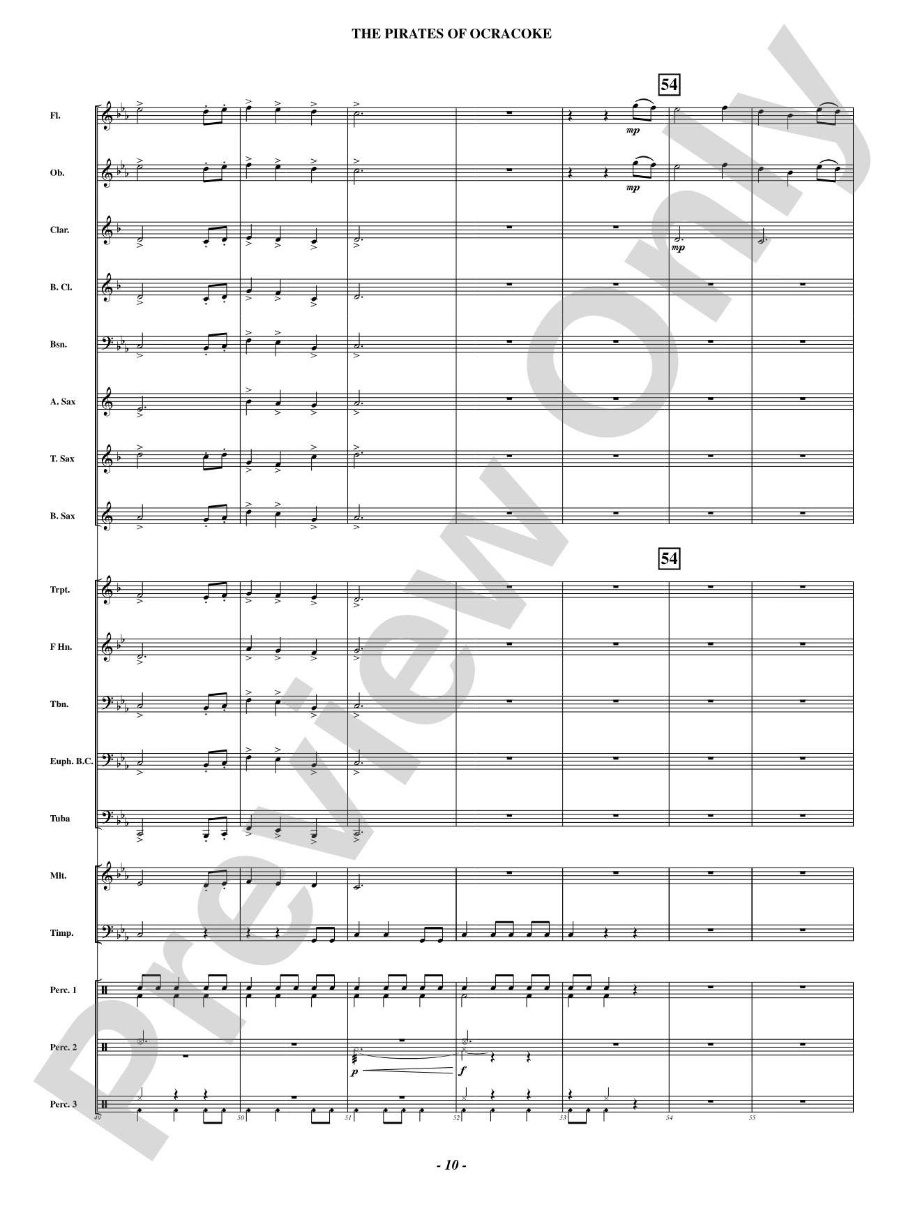 The Pirates Of Ocracoke: Concert Band Conductor Score & Parts