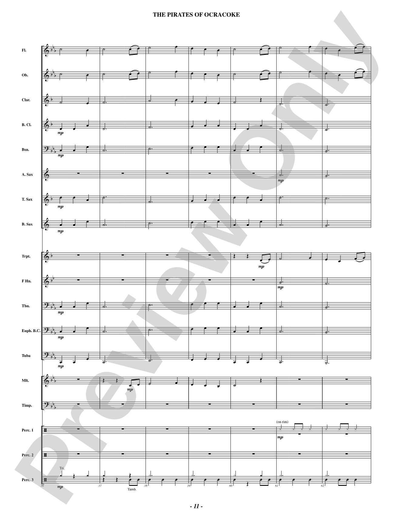 The Pirates Of Ocracoke: Concert Band Conductor Score & Parts