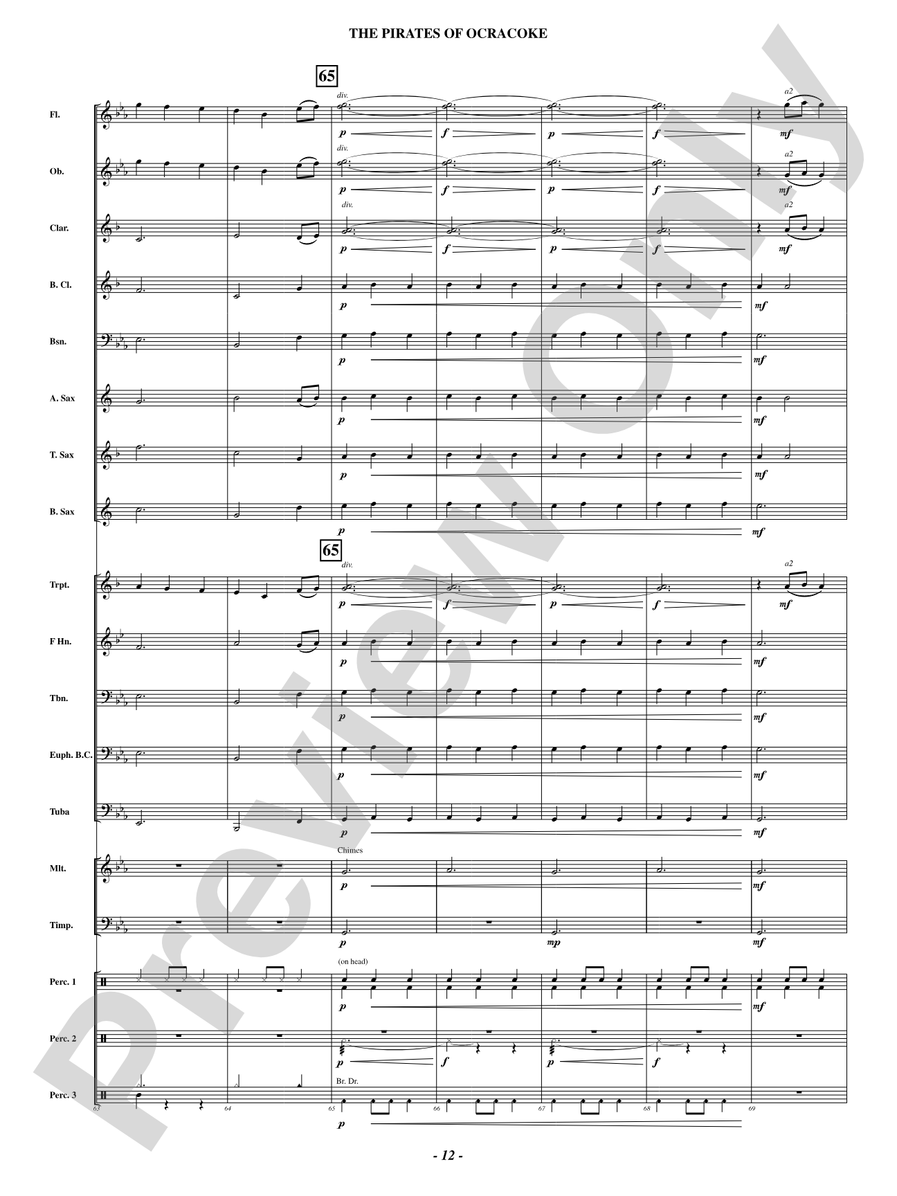 The Pirates Of Ocracoke: Concert Band Conductor Score & Parts