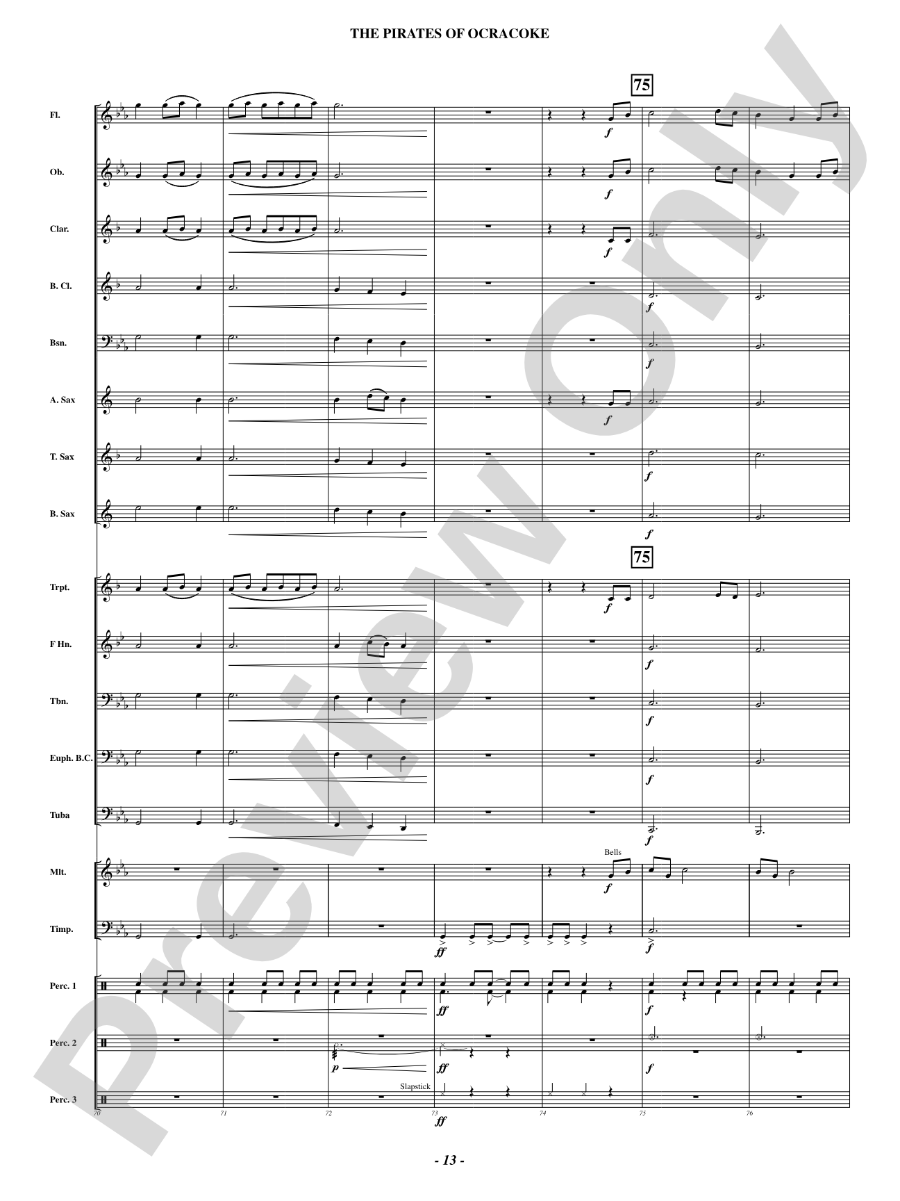 The Pirates Of Ocracoke: Concert Band Conductor Score & Parts