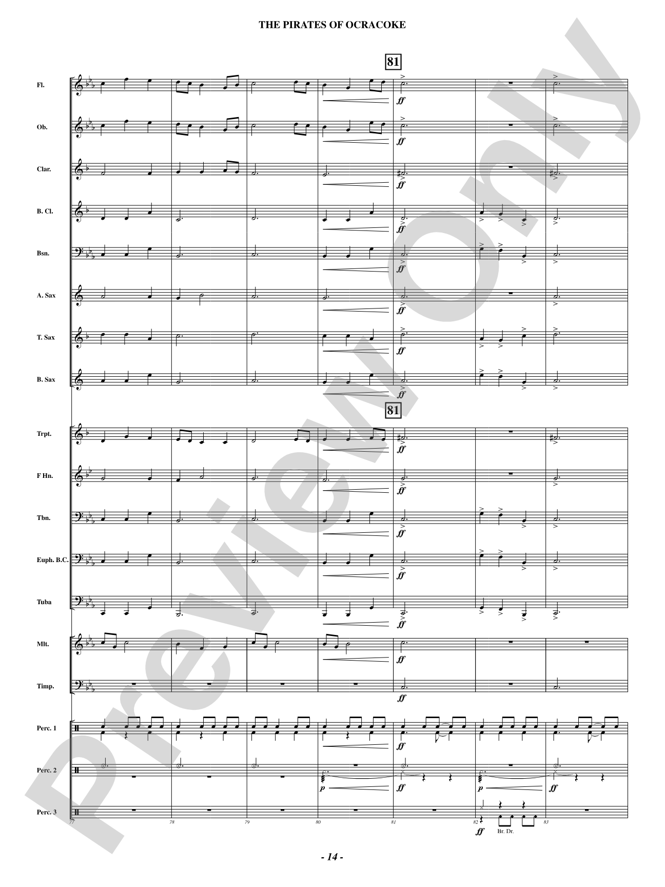 The Pirates Of Ocracoke: Concert Band Conductor Score & Parts