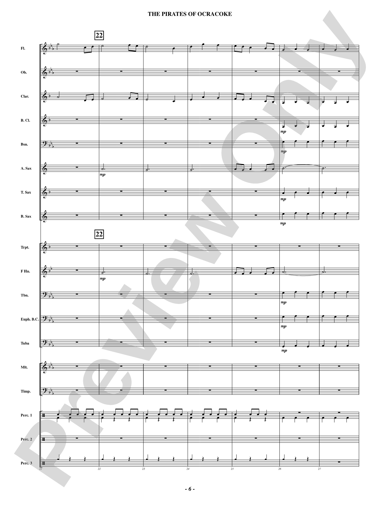 The Pirates Of Ocracoke: Concert Band Conductor Score & Parts