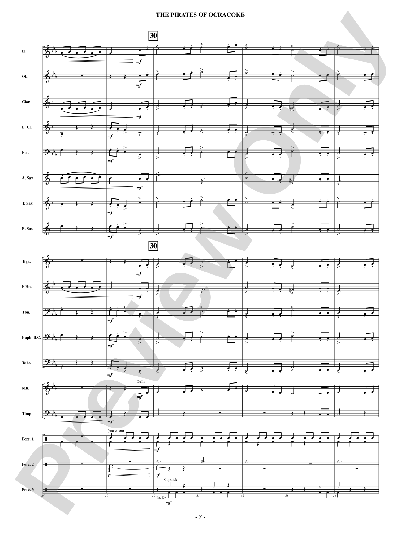 The Pirates Of Ocracoke: Concert Band Conductor Score & Parts
