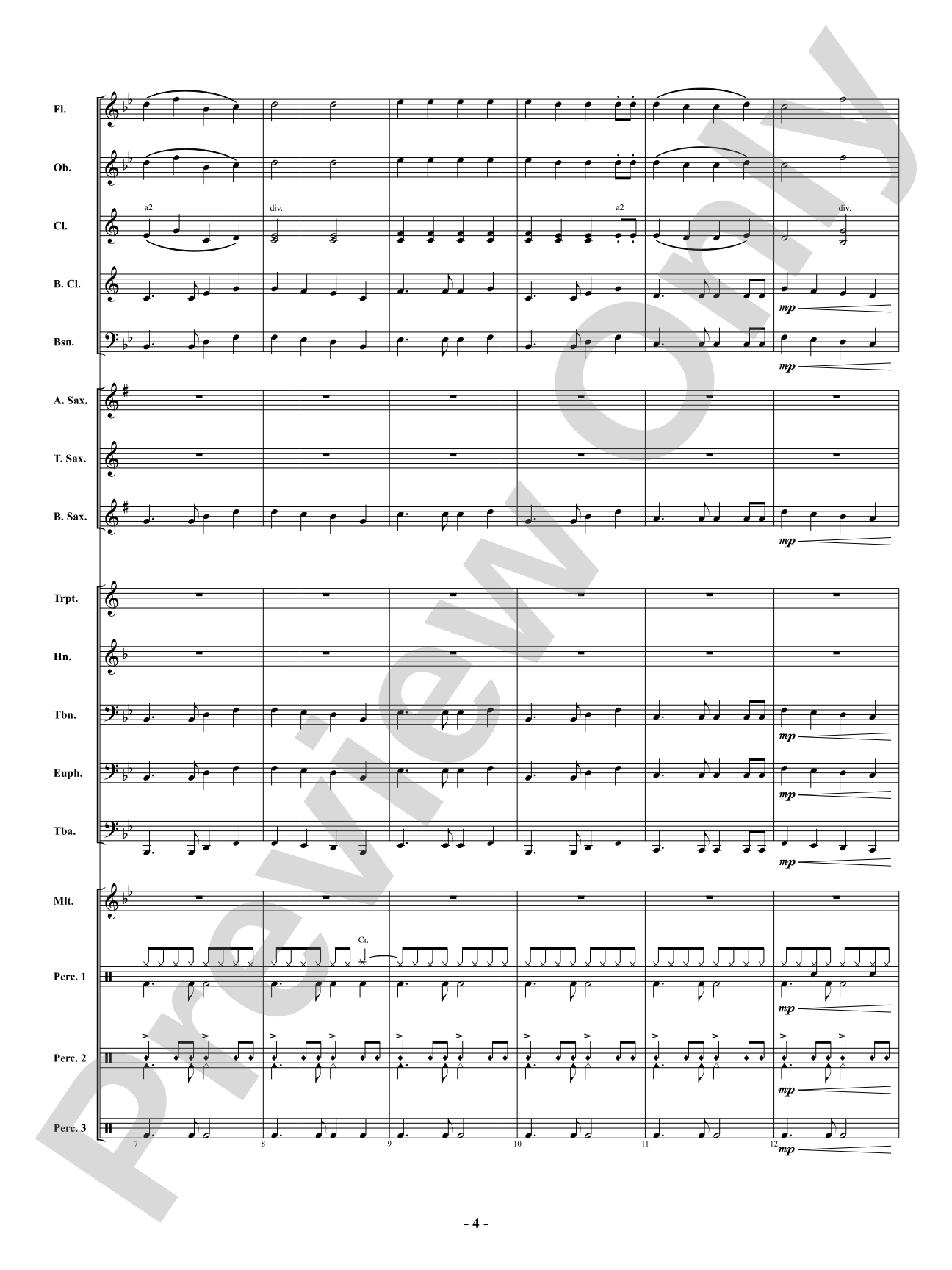 Hard Rock Jingle: Concert Band Conductor Score & Parts