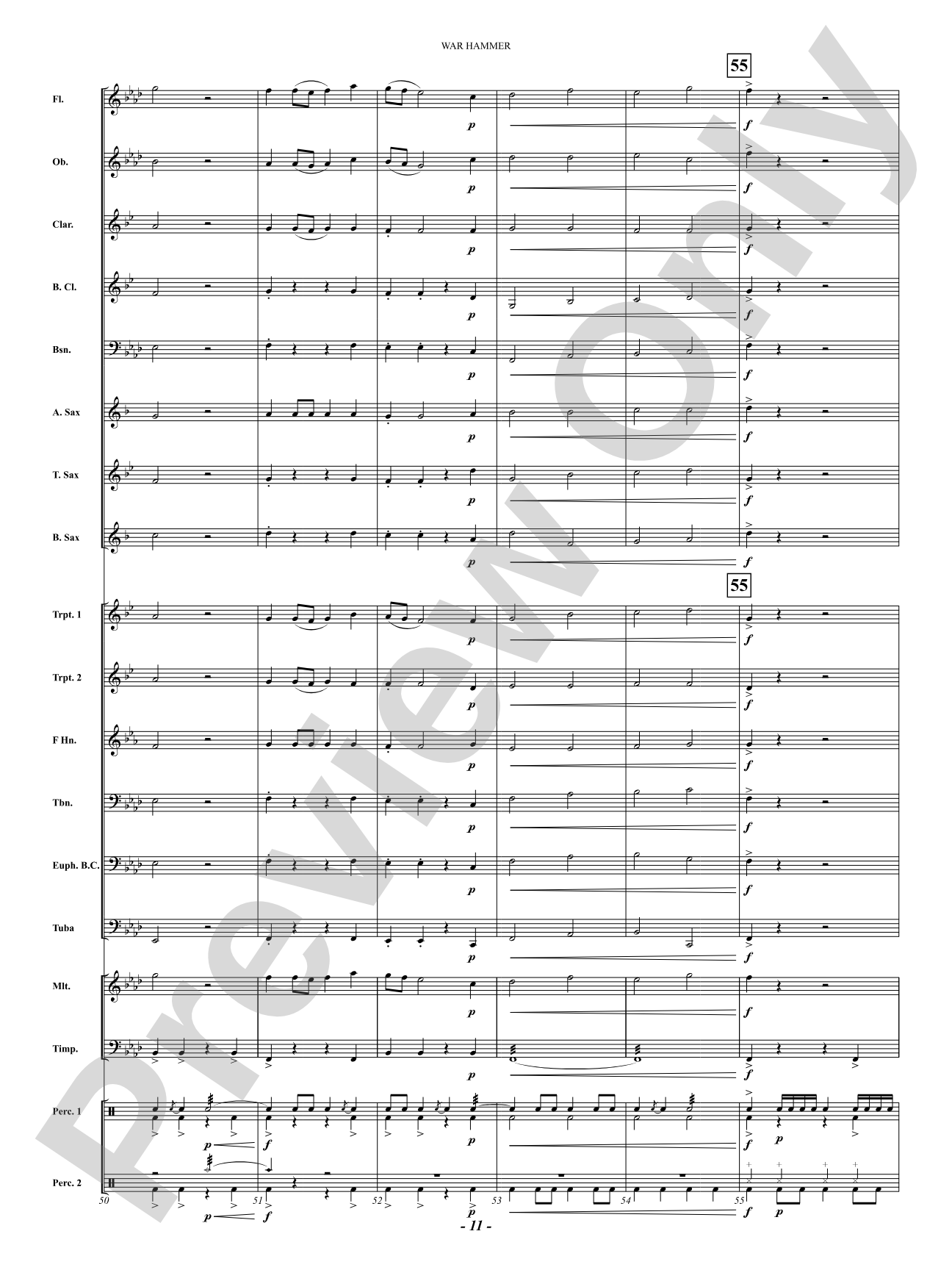 War Hammer: Concert Band Conductor Score & Parts