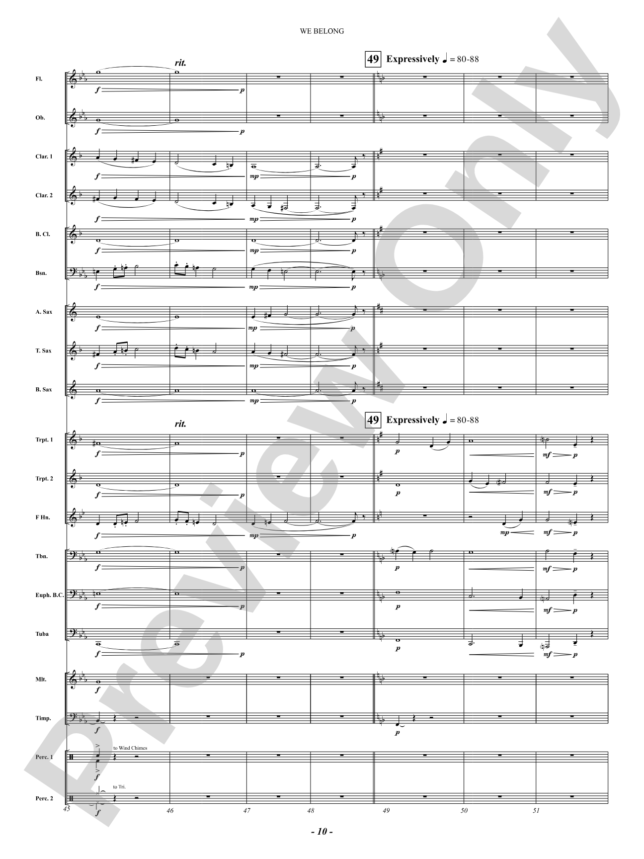 We Belong: Concert Band Conductor Score & Parts