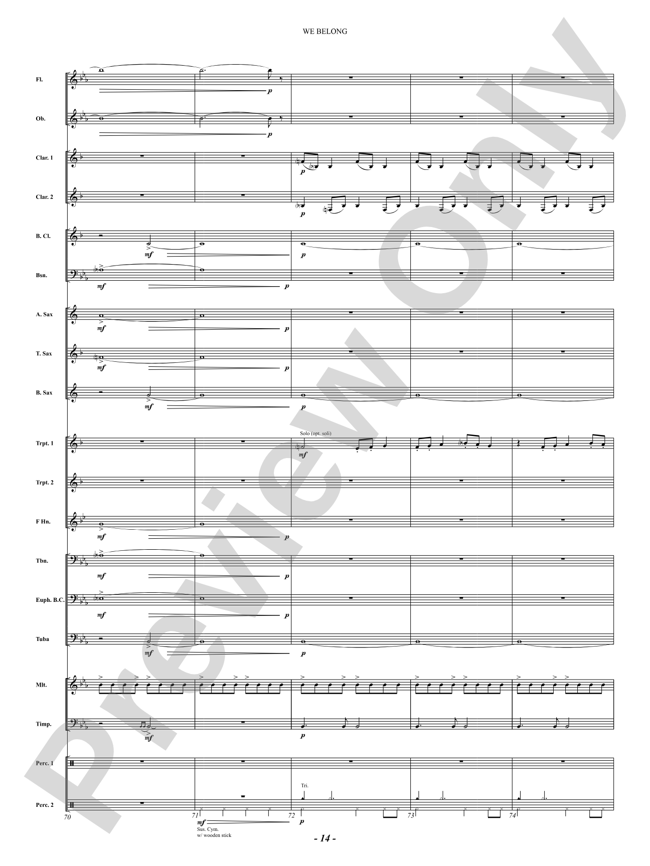 We Belong: Concert Band Conductor Score & Parts