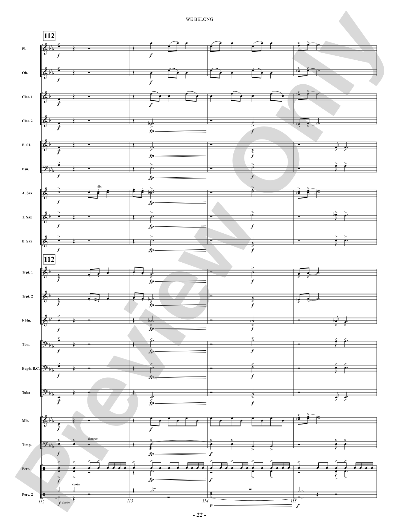 We Belong: Concert Band Conductor Score & Parts