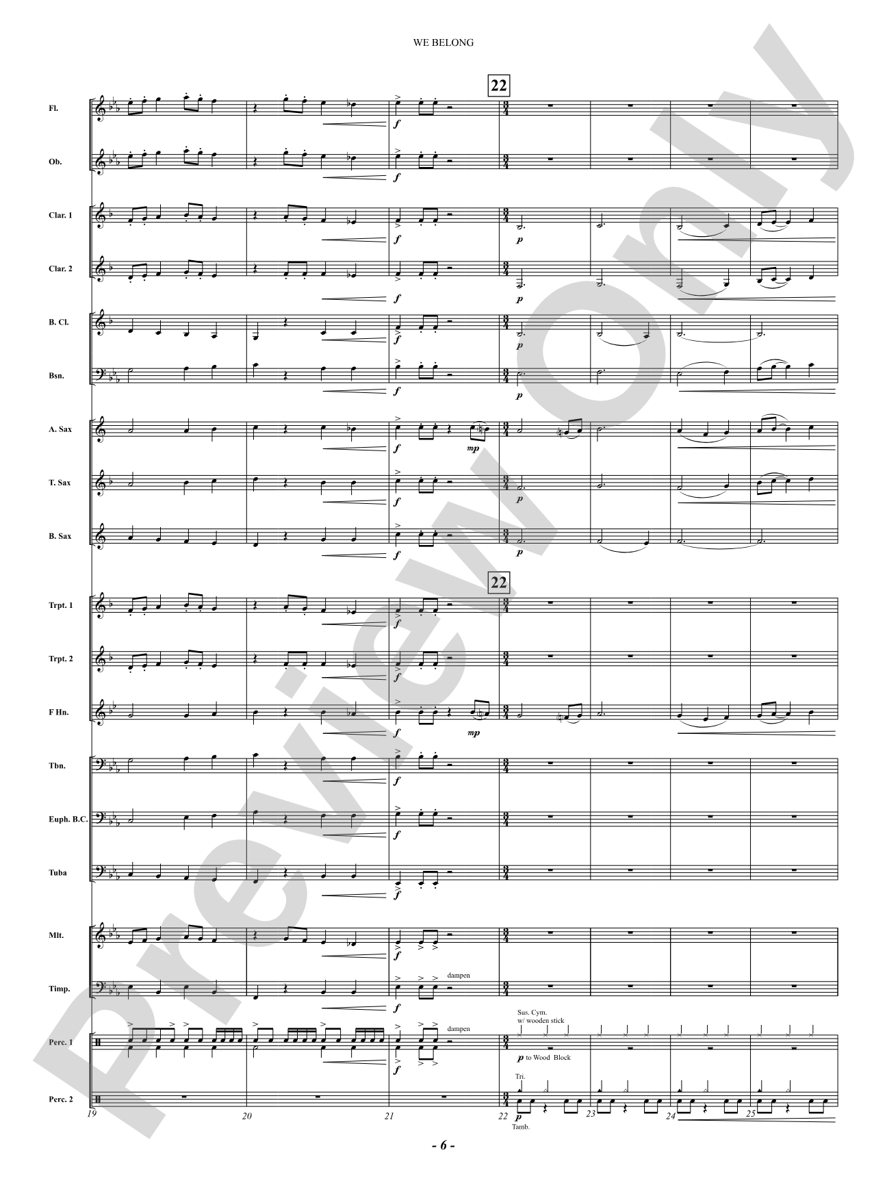 We Belong: Concert Band Conductor Score & Parts