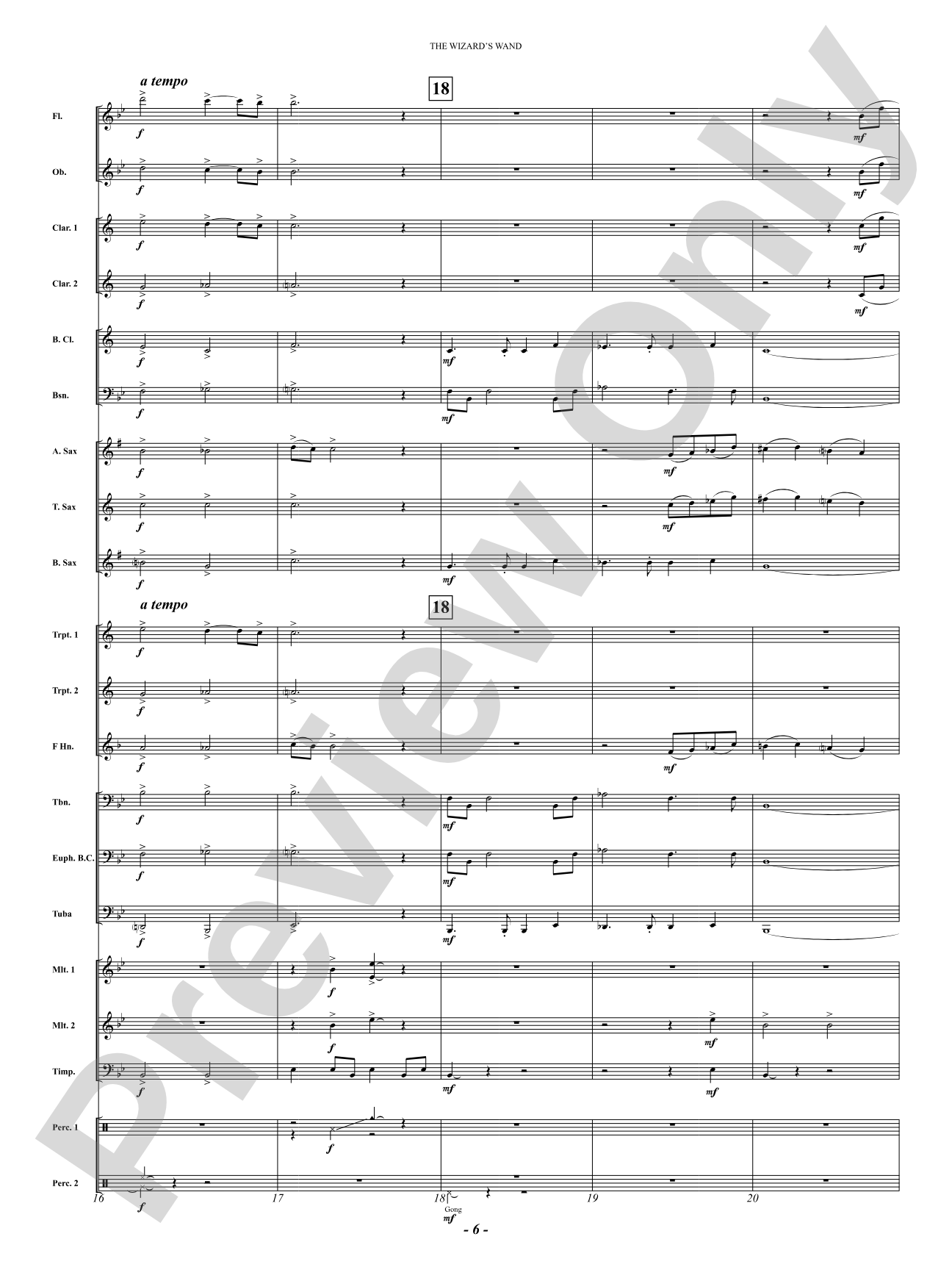 The Wizard's Wand: Concert Band Conductor Score & Parts