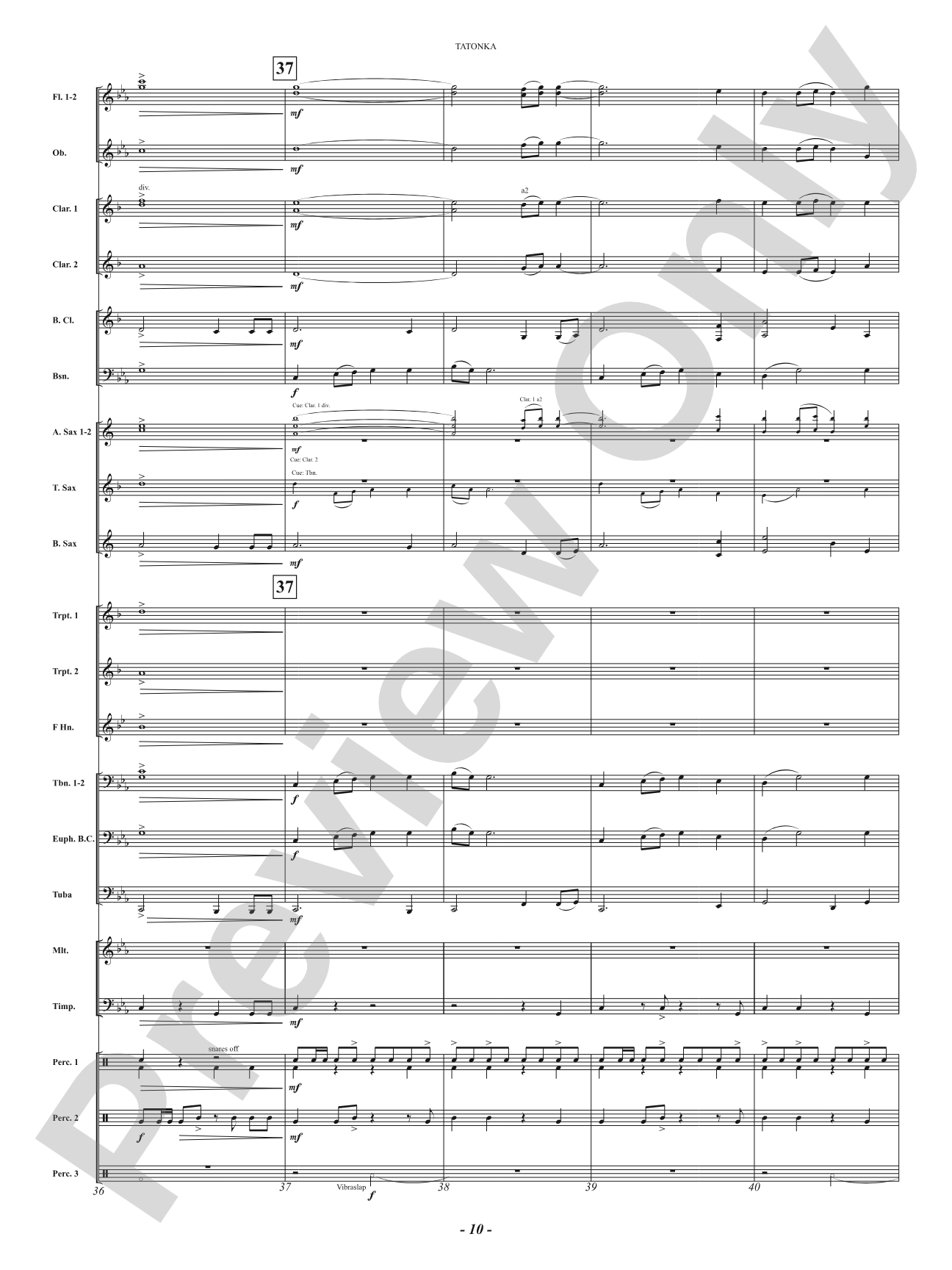 Tatonka (Spirit of the Bison): Concert Band Conductor Score & Parts