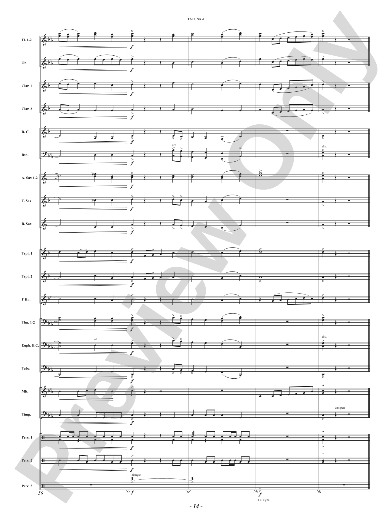 Tatonka (Spirit of the Bison): Concert Band Conductor Score & Parts