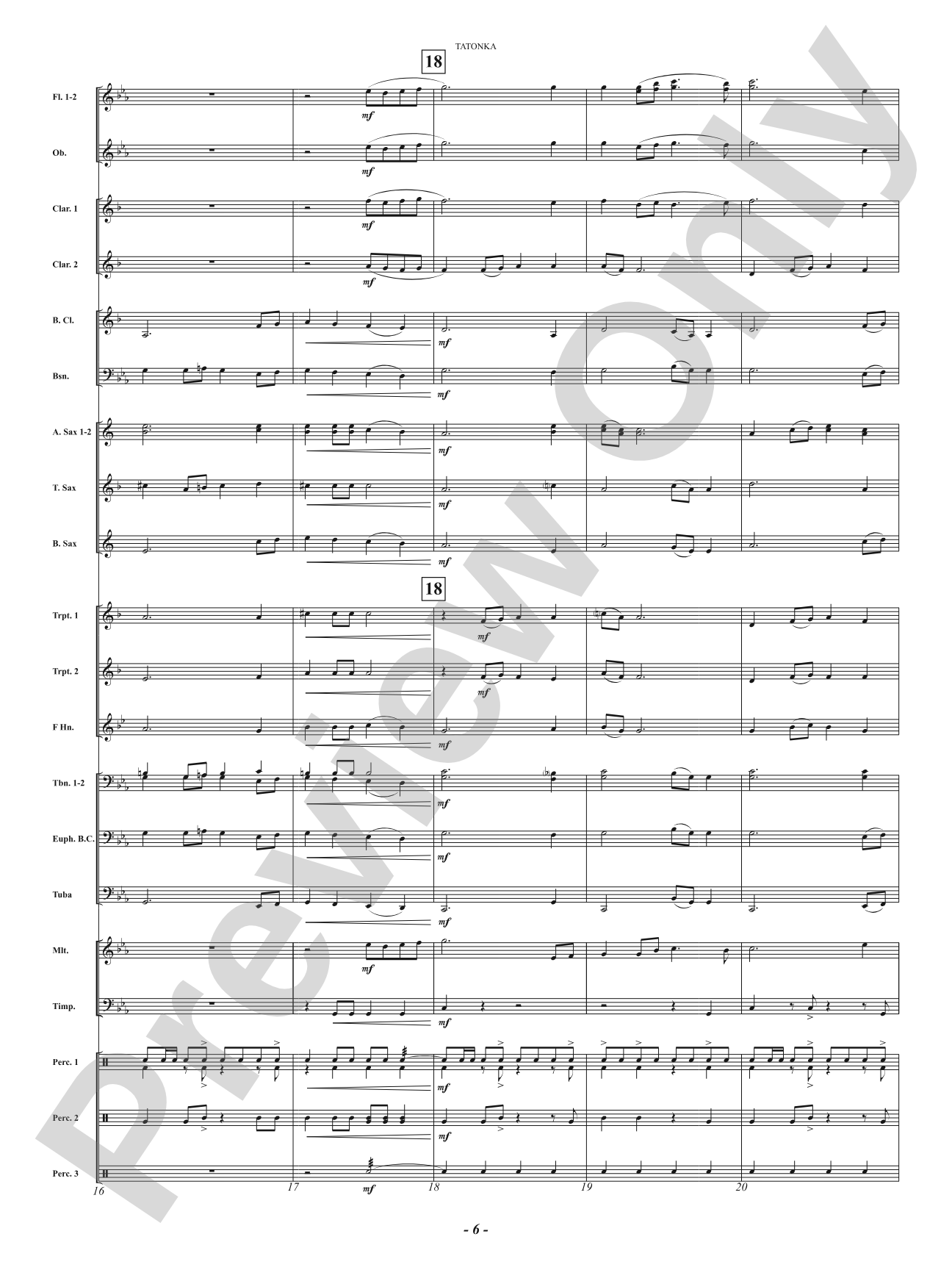 Tatonka (Spirit of the Bison): Concert Band Conductor Score & Parts