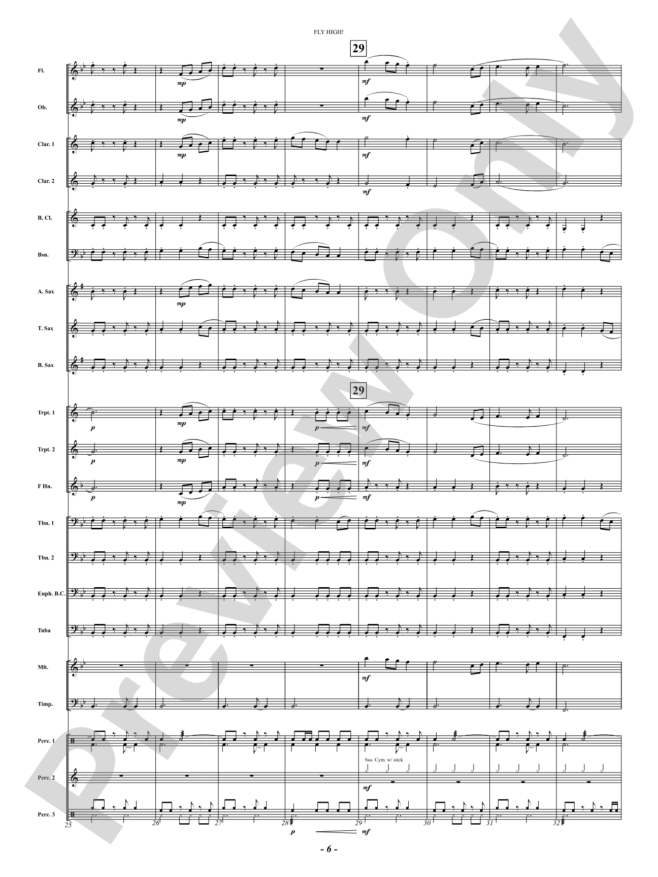 Fly High!: Concert Band Conductor Score & Parts