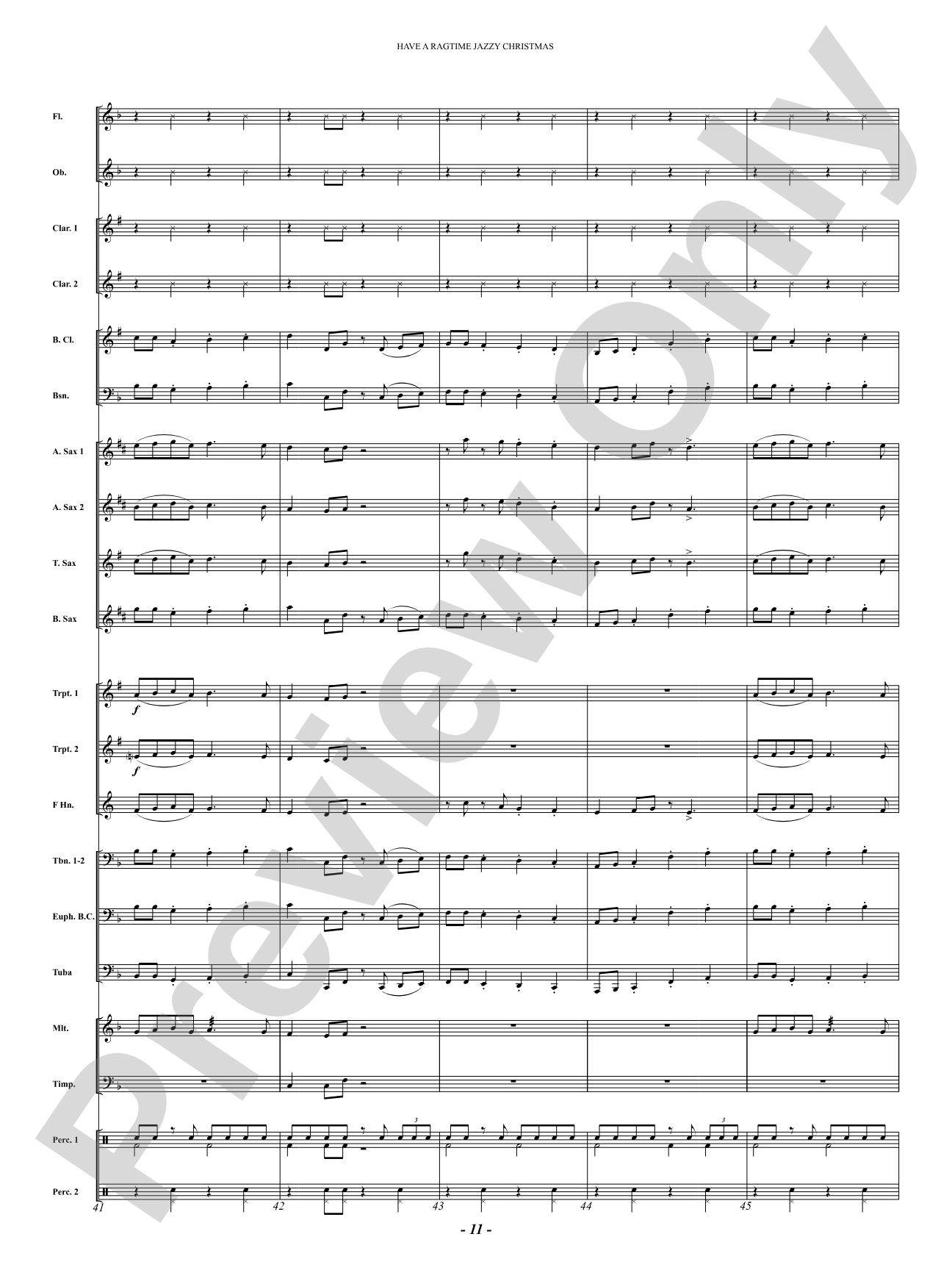 Have a Ragtime Jazzy Christmas: Concert Band Conductor Score & Parts