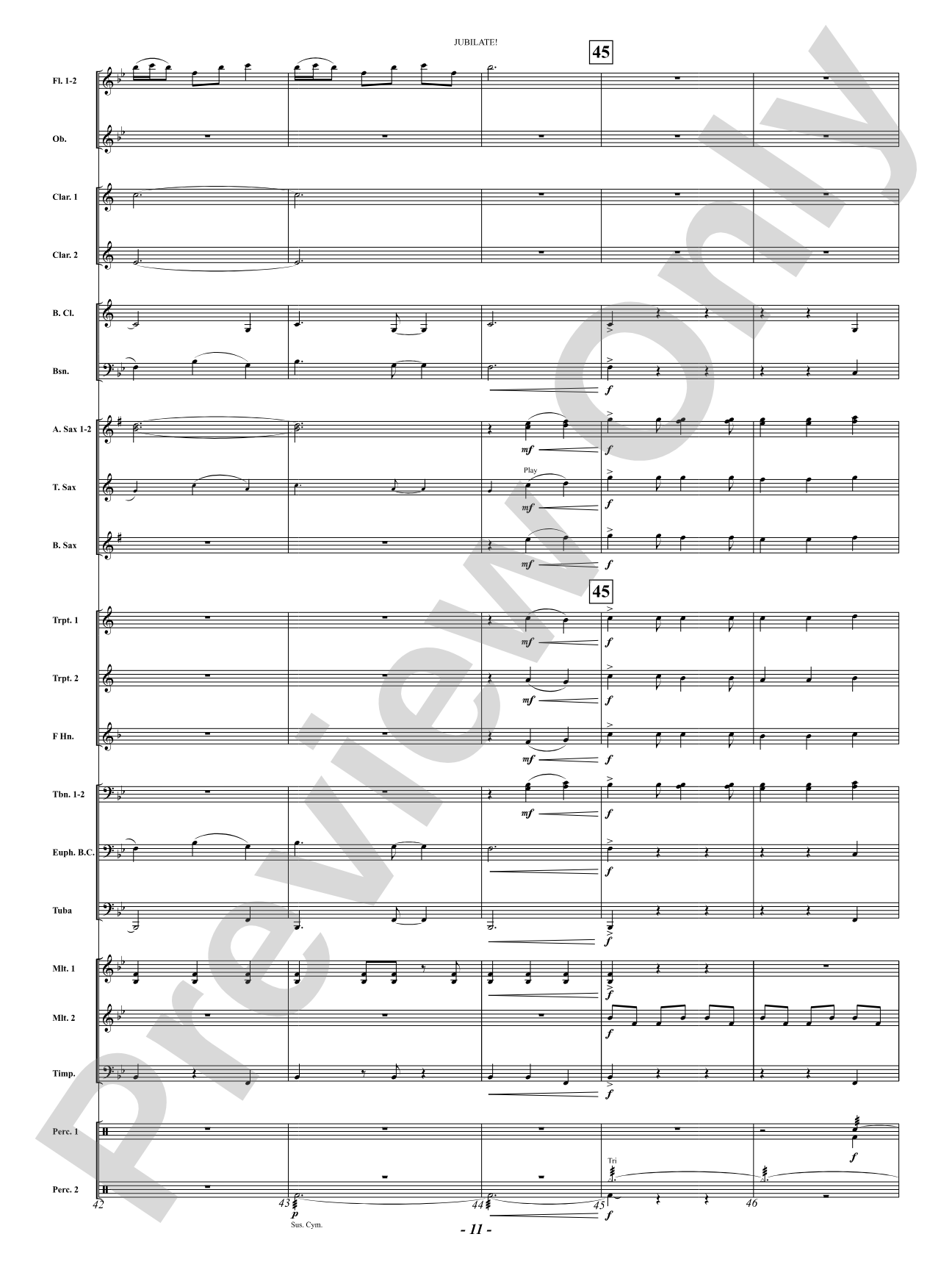 Jubilate! (A Fanfare for Joy): Score