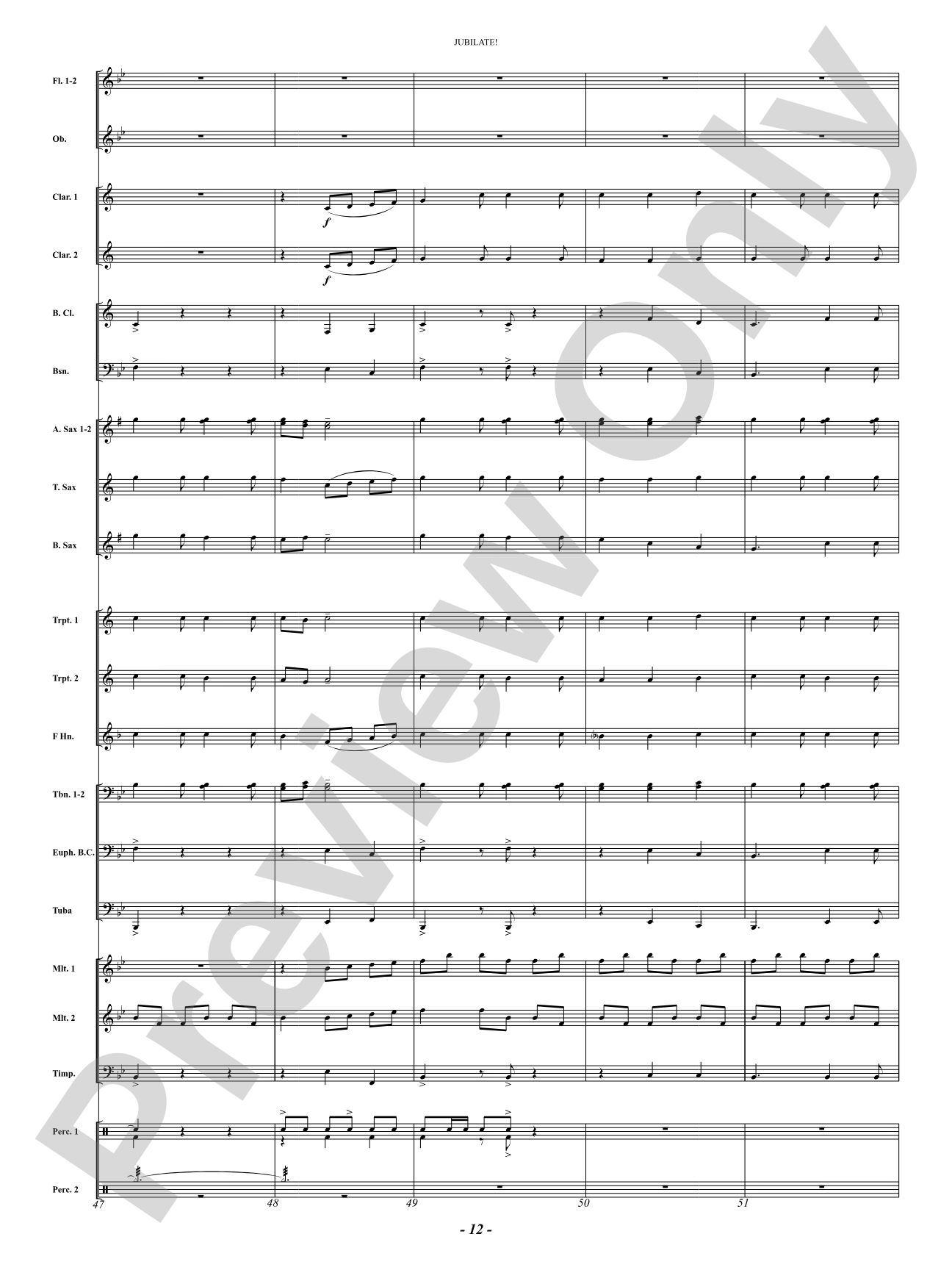 Jubilate! (A Fanfare for Joy): Score