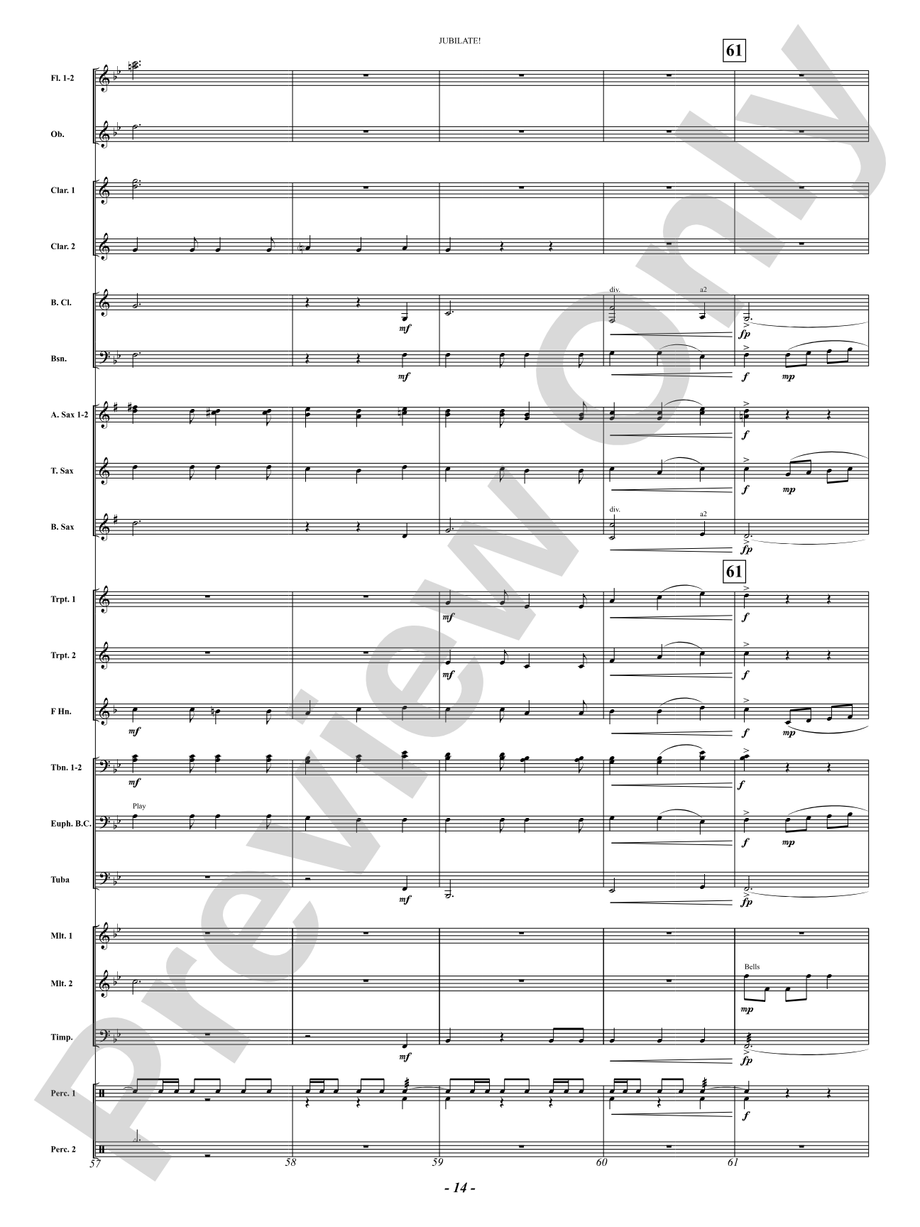 Jubilate! (A Fanfare for Joy): Score