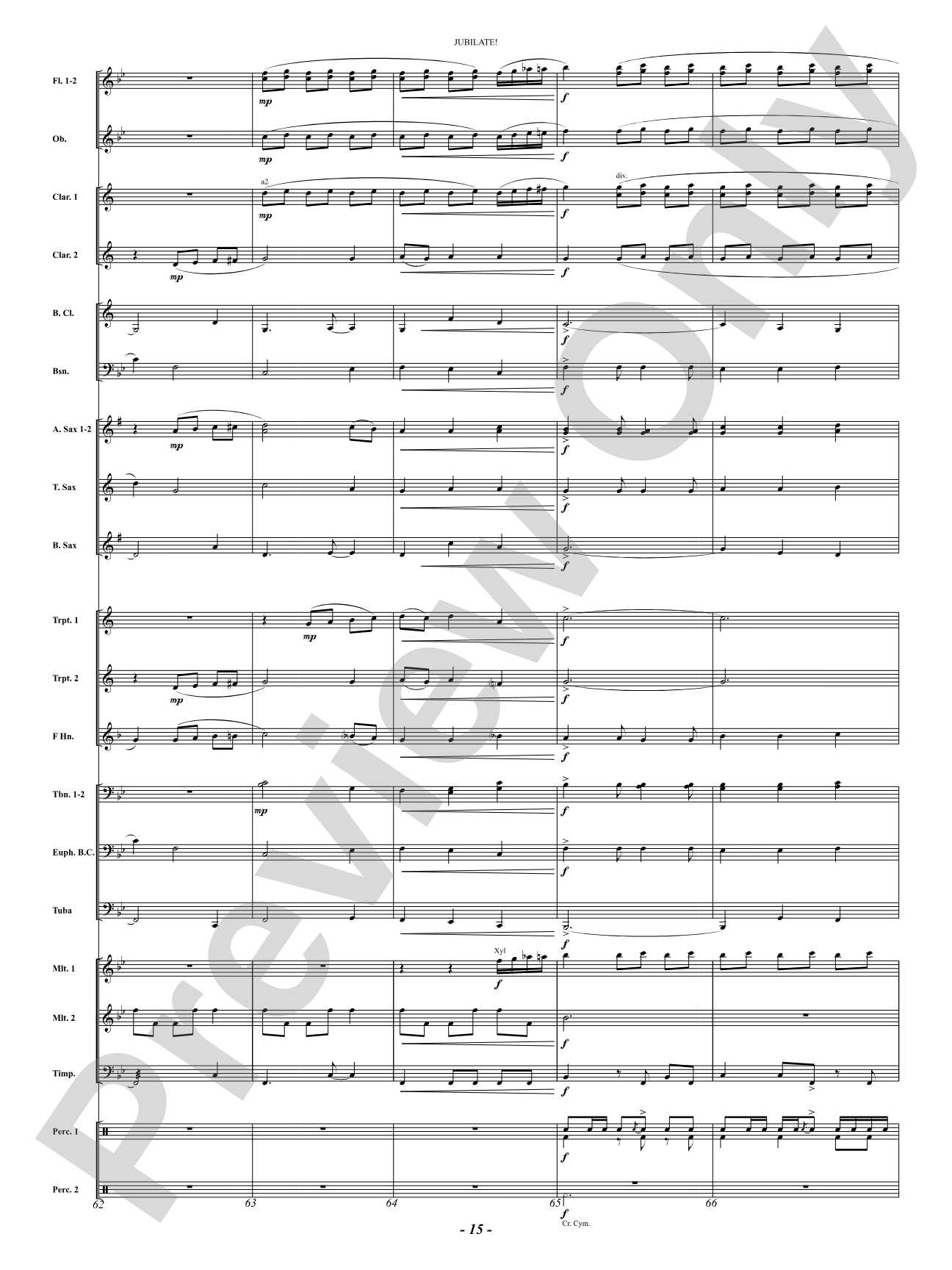 Jubilate! (A Fanfare for Joy): Score