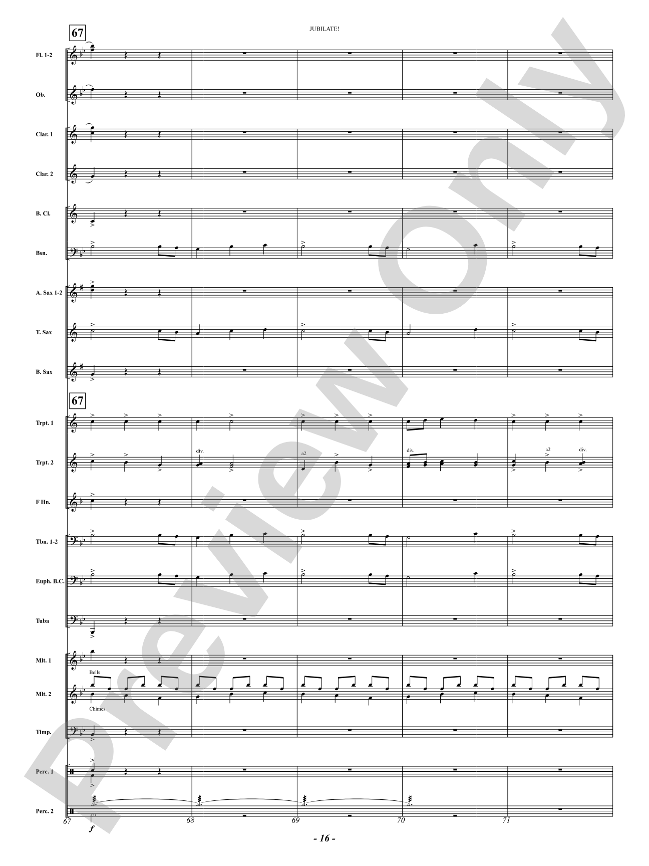 Jubilate! (A Fanfare for Joy): Score