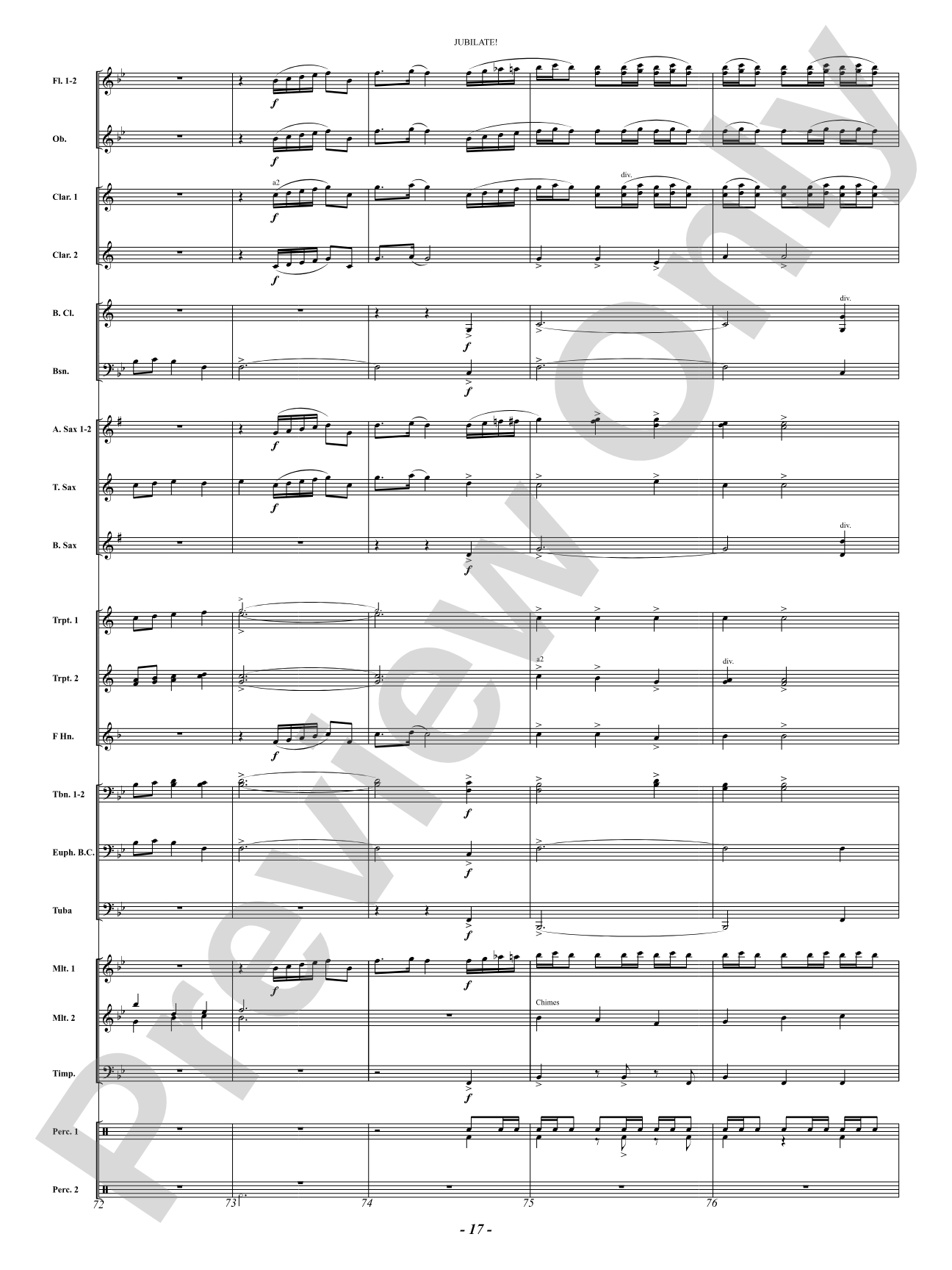 Jubilate! (A Fanfare for Joy): Score