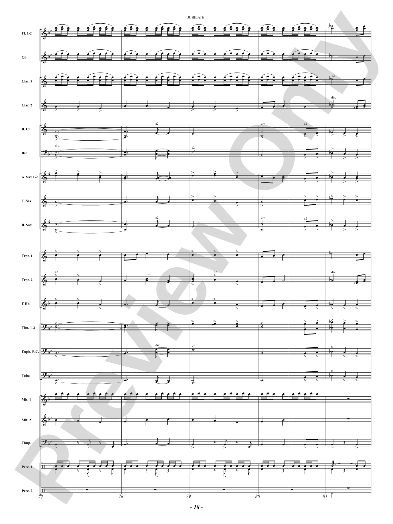Jubilate! (A Fanfare for Joy): Score