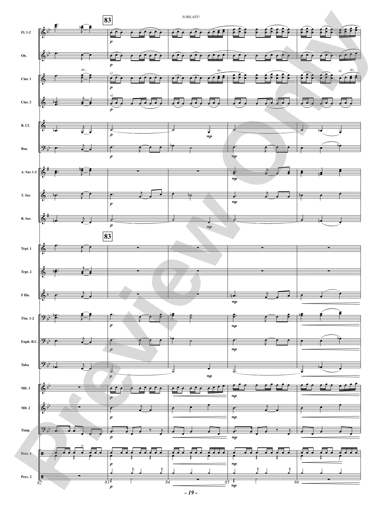 Jubilate! (A Fanfare for Joy): Score
