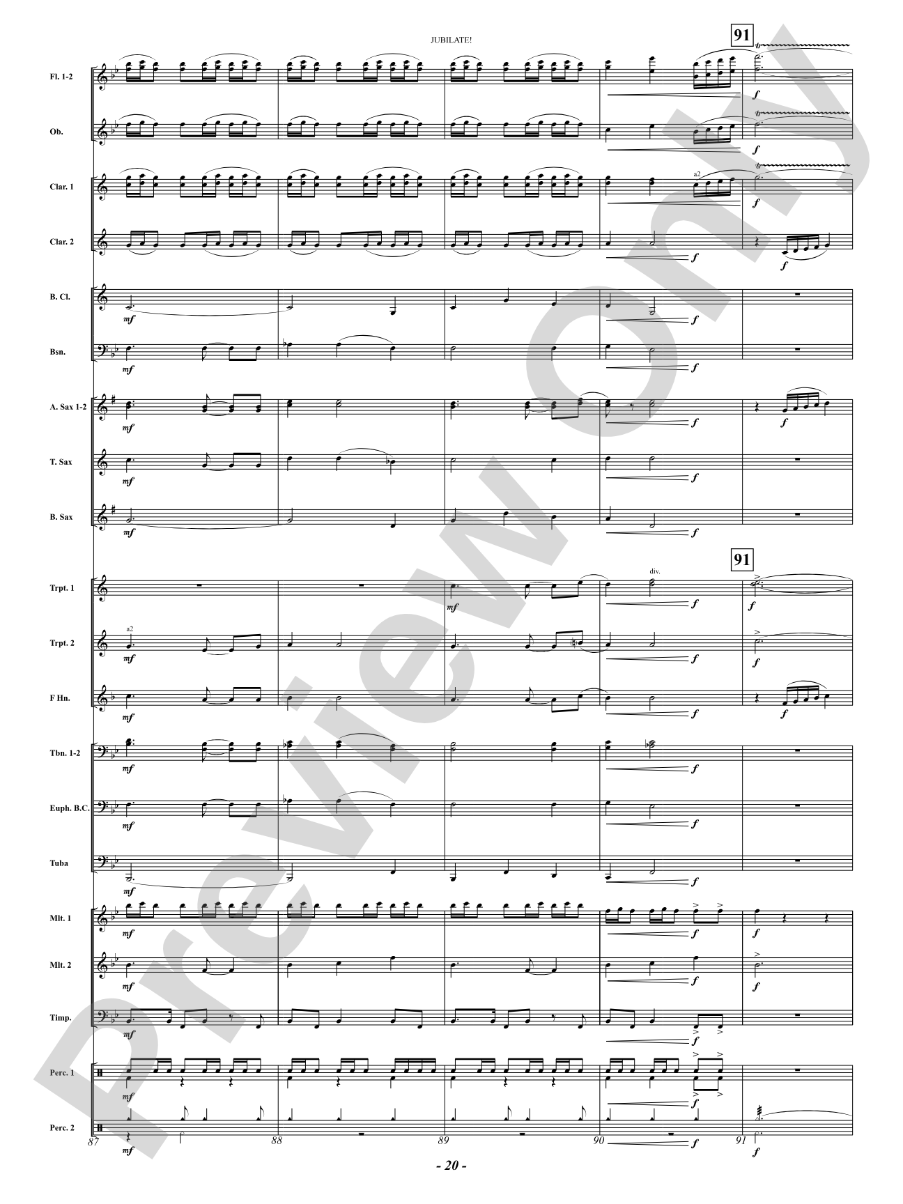 Jubilate! (A Fanfare for Joy): Score