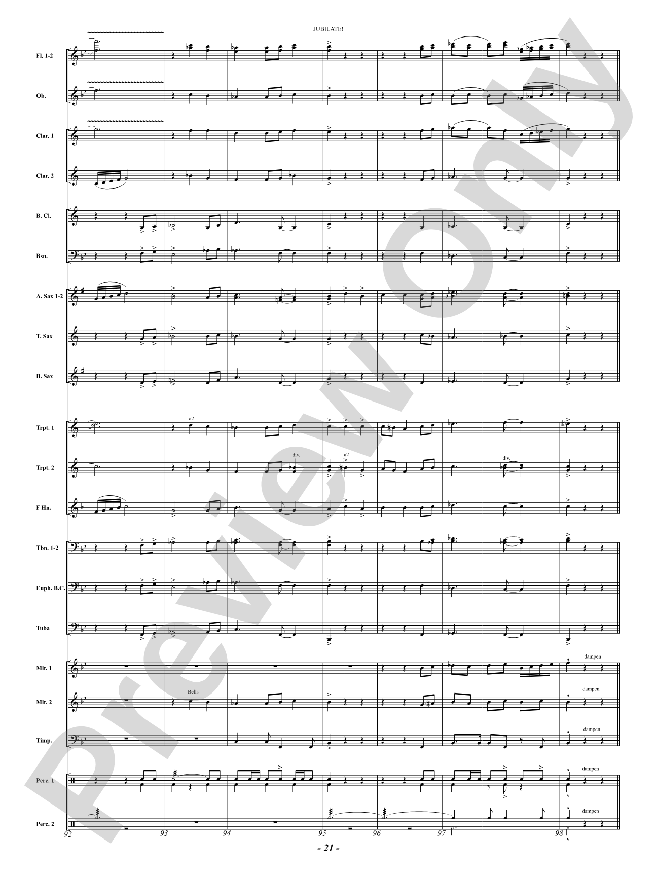 Jubilate! (A Fanfare for Joy): Score