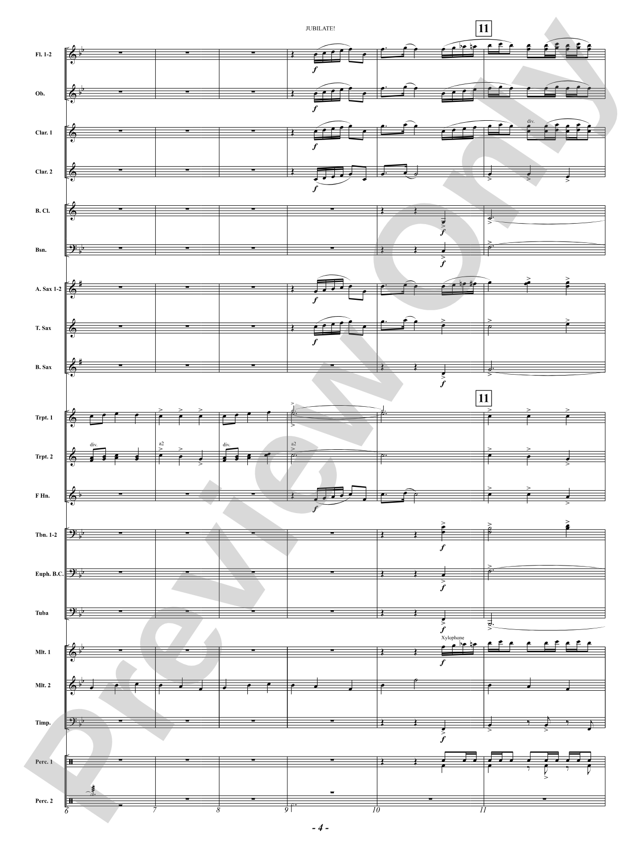 Jubilate! (A Fanfare for Joy): Score