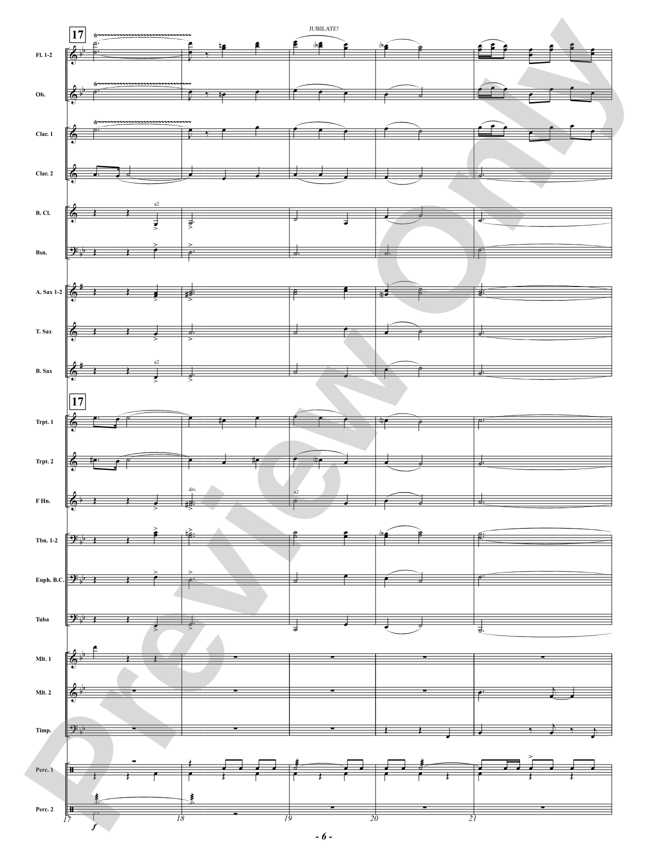 Jubilate! (A Fanfare for Joy): Score