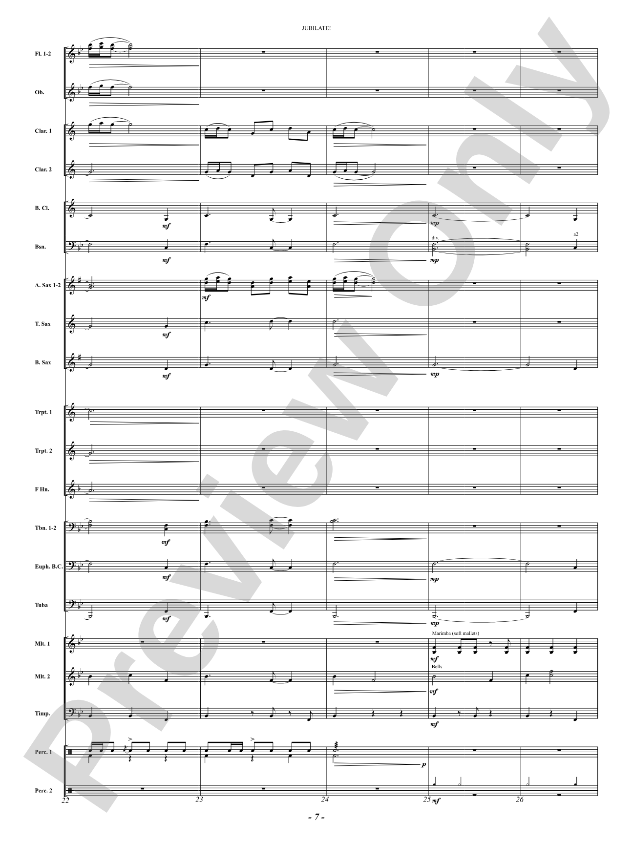 Jubilate! (A Fanfare for Joy): Score
