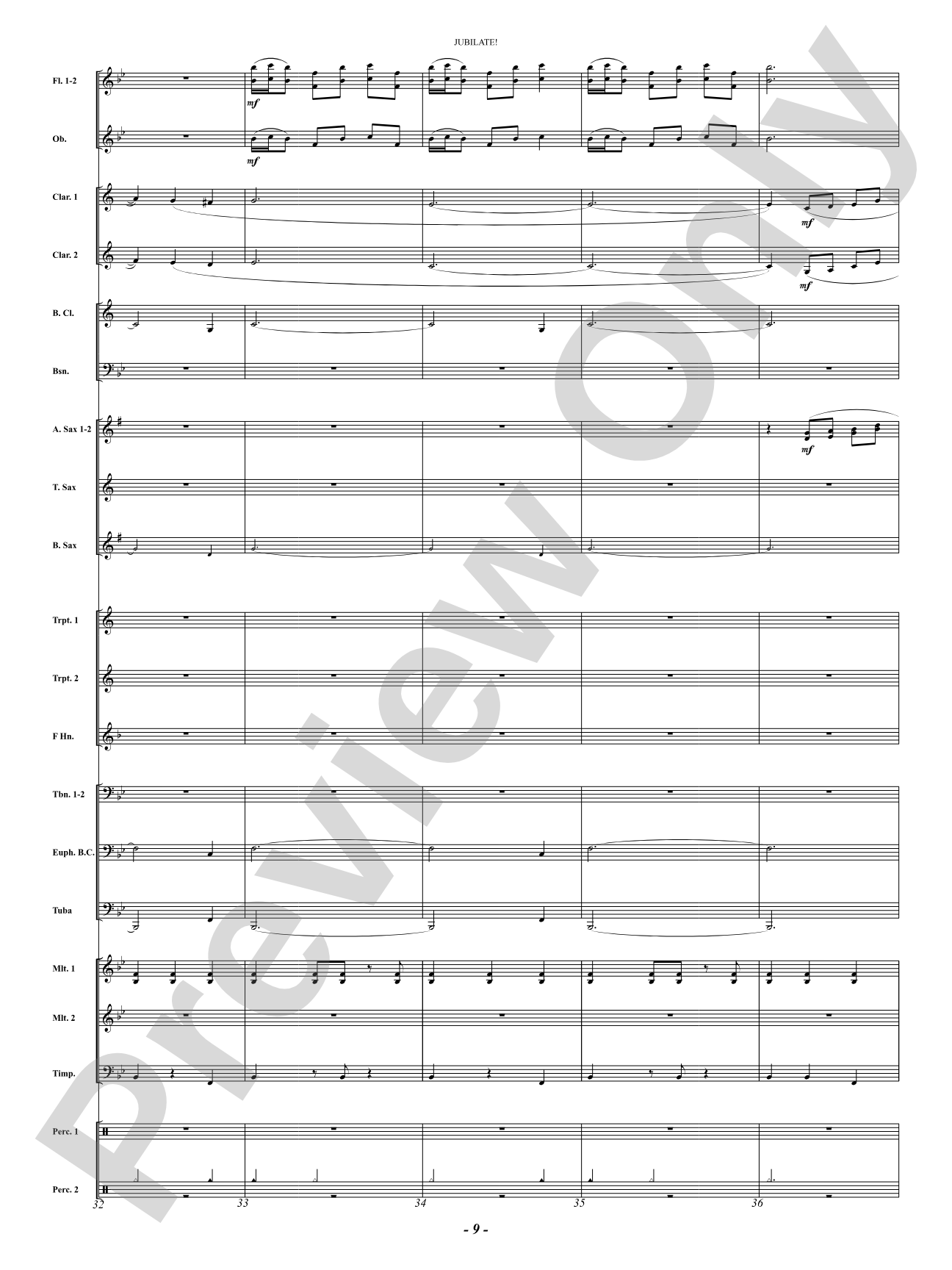 Jubilate! (A Fanfare for Joy): Score