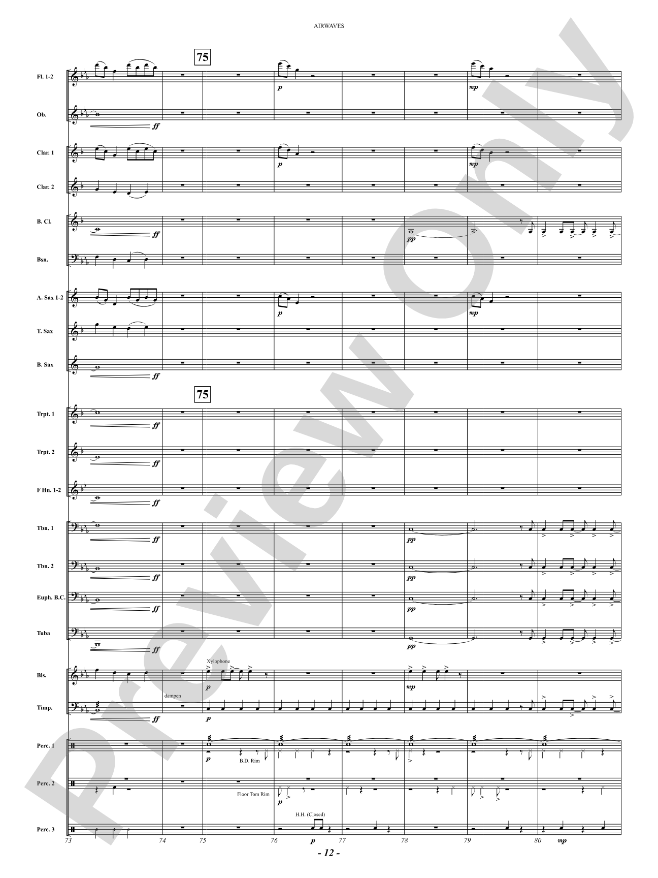 Airwaves: Concert Band Conductor Score & Parts
