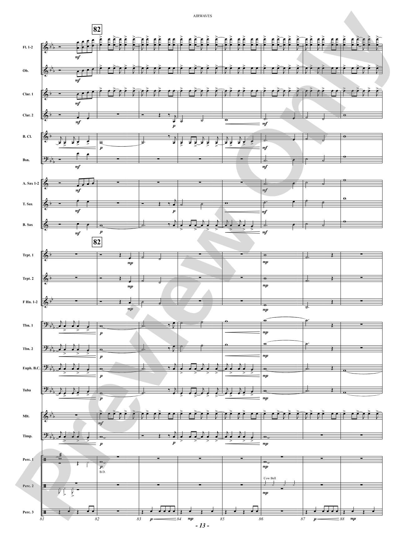 Airwaves: Concert Band Conductor Score & Parts
