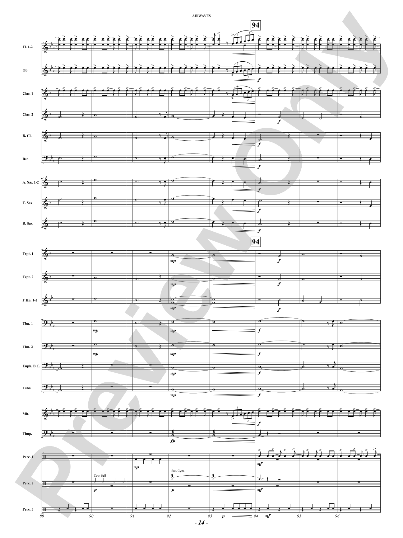 Airwaves: Concert Band Conductor Score & Parts