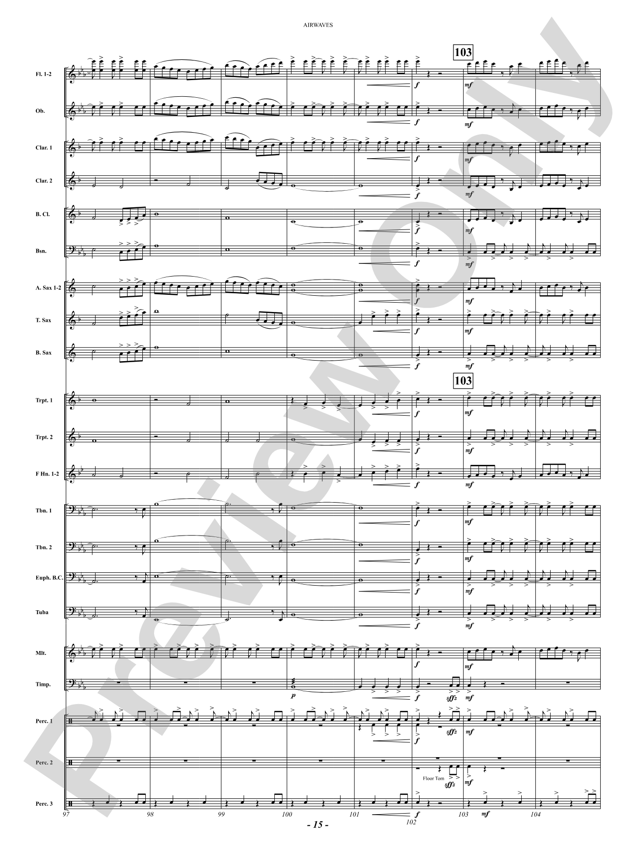 Airwaves: Concert Band Conductor Score & Parts