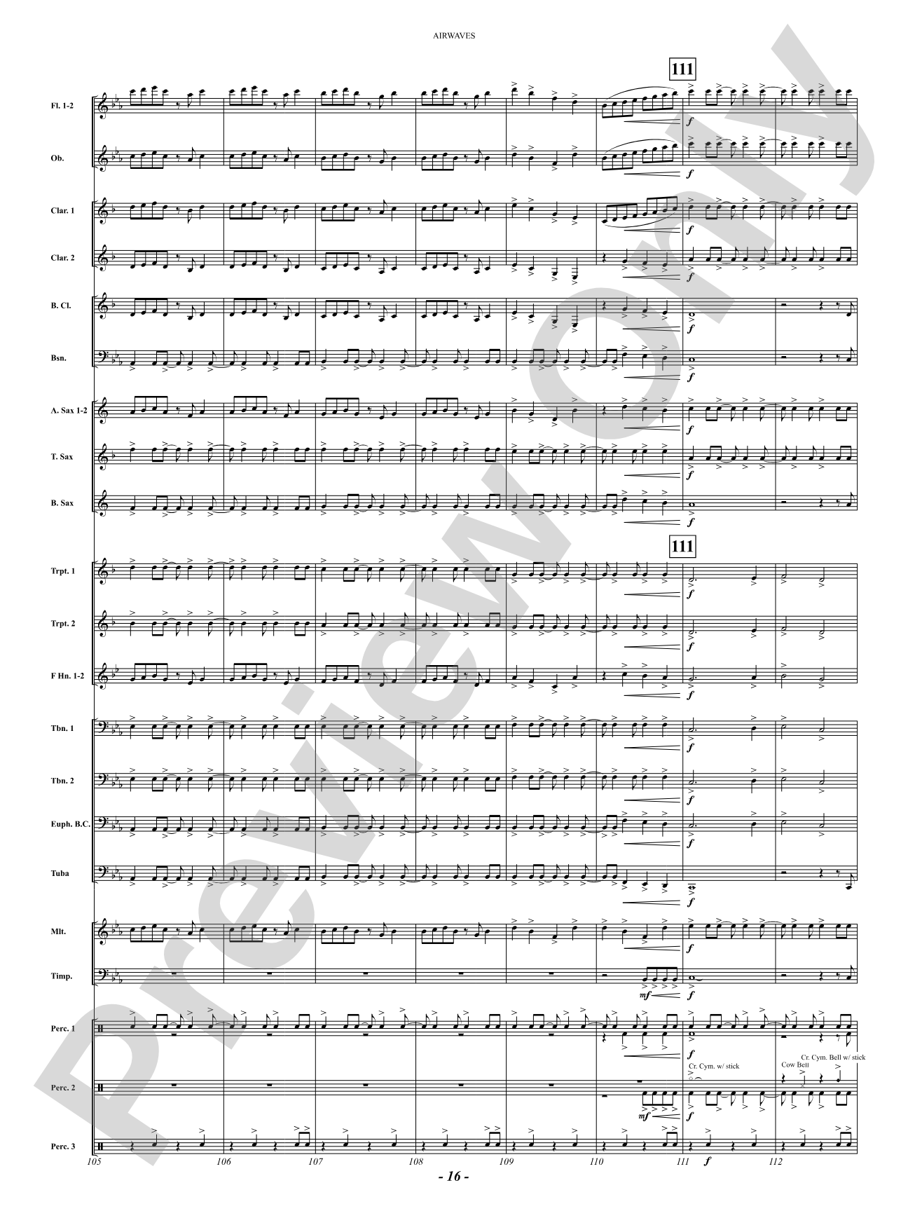 Airwaves: Concert Band Conductor Score & Parts