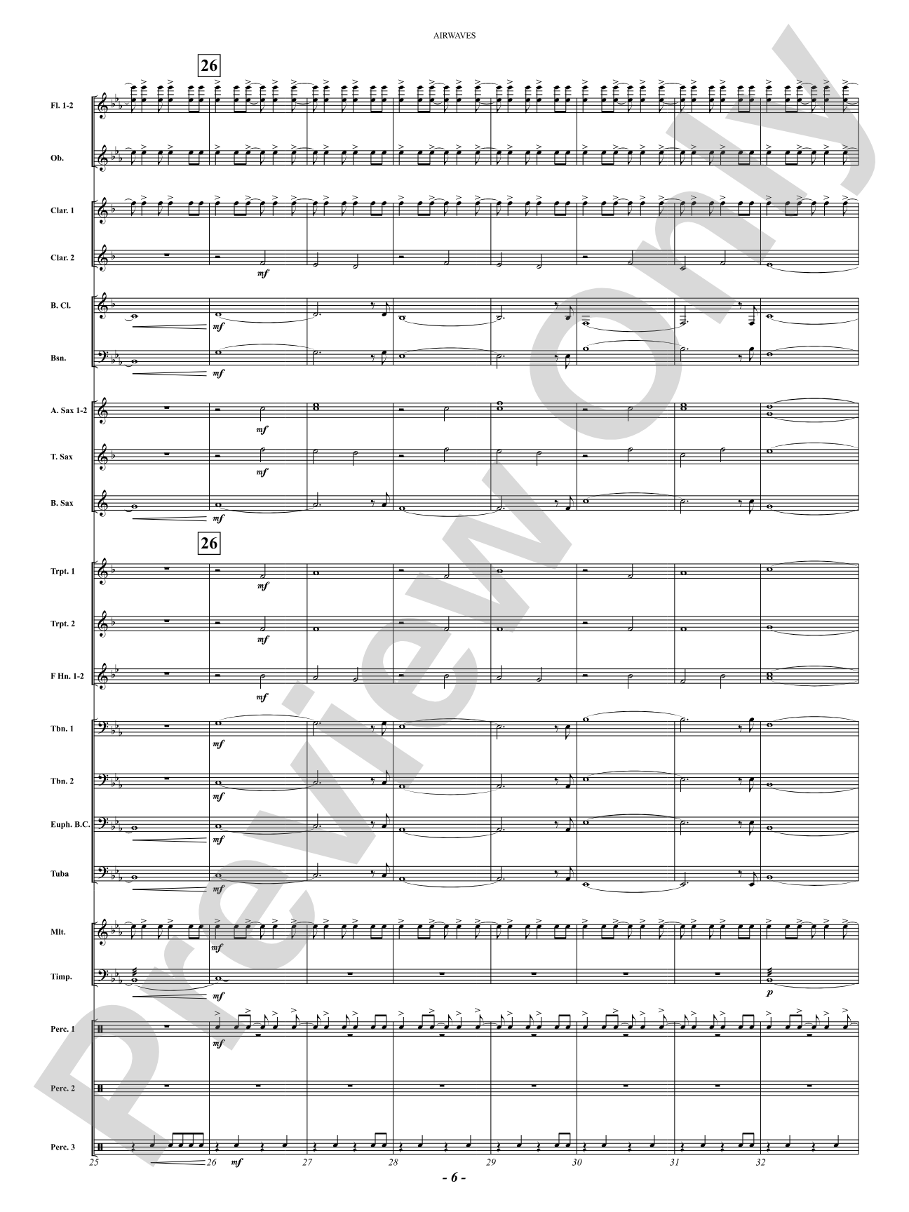 Airwaves: Concert Band Conductor Score & Parts