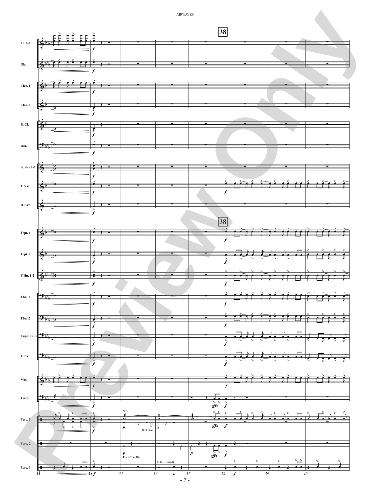 Airwaves: Concert Band Conductor Score & Parts